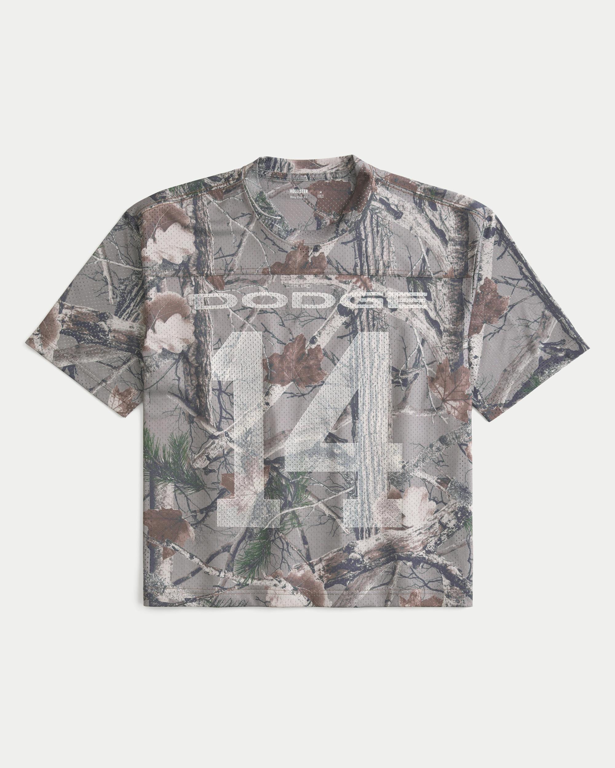 Boxy Crop Camo Dodge Graphic Jersey Product Image