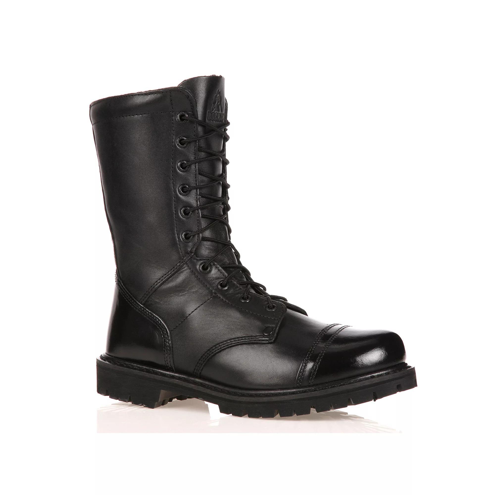 Rocky 10-in. Side-Zip Men's Jump Boots, Size: 8.5 Medium, Black Product Image