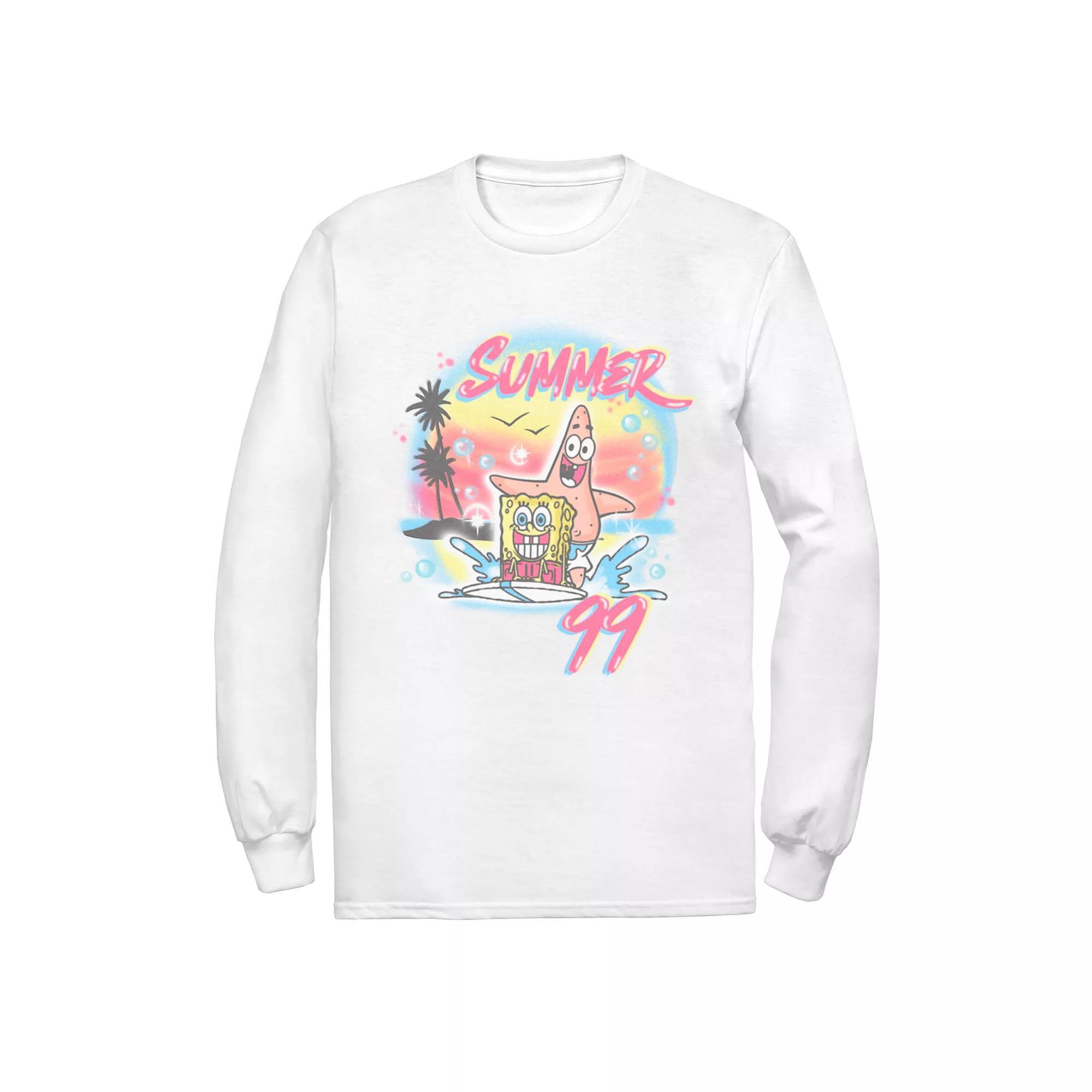 Men's SpongeBob Patrick Summer 99 Surfing Tee, Size: XXL, White Product Image