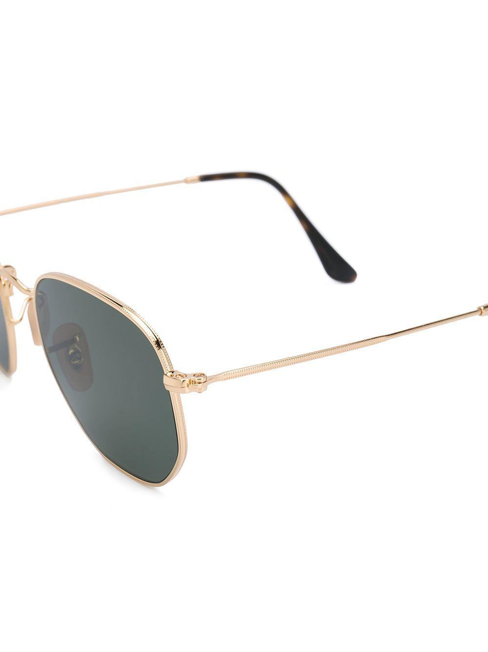 hexagonal frame polarised sunglasses Product Image