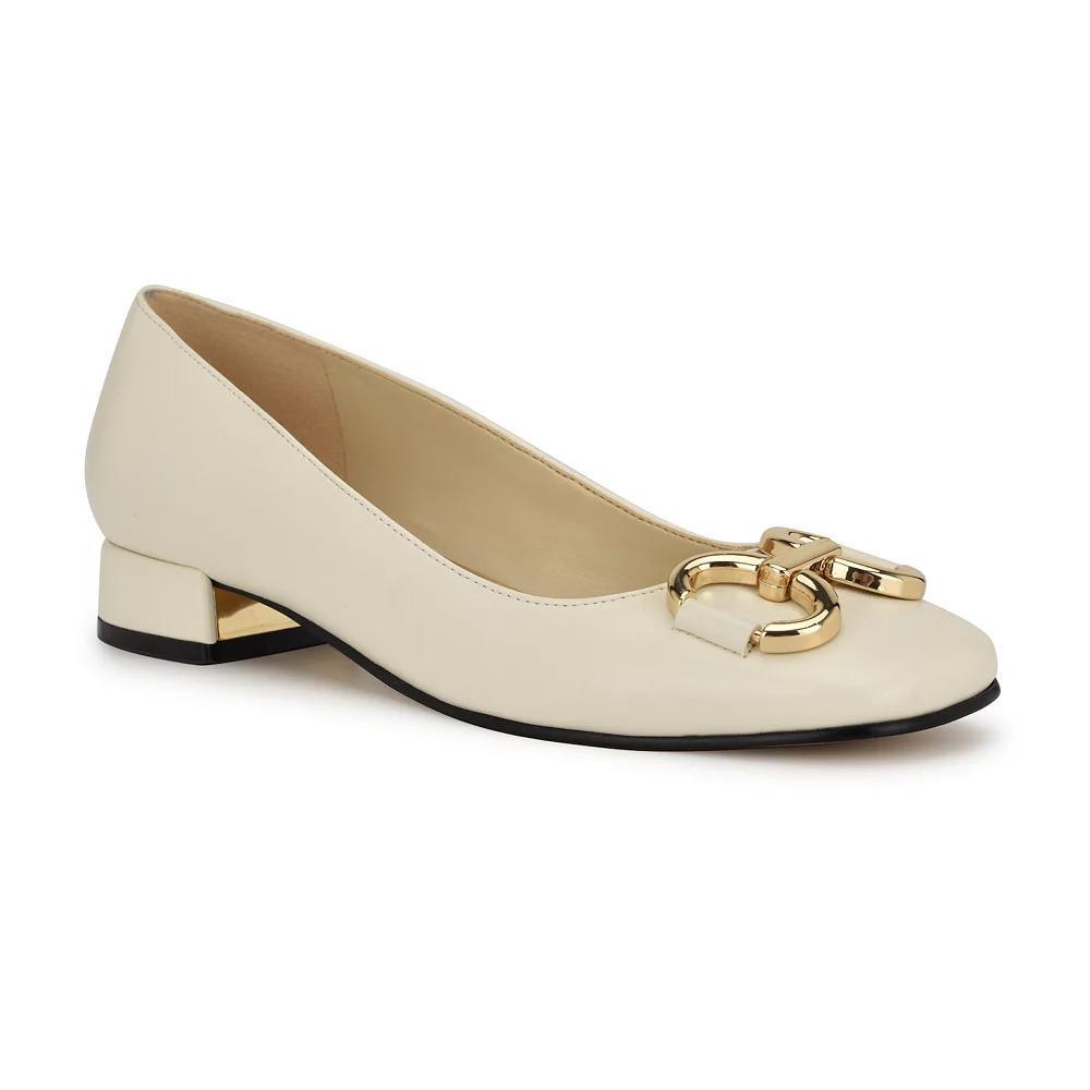 Nine West Works Slip On Square Toe Women's Dress Pumps, Size: 7.5, Ivory Product Image