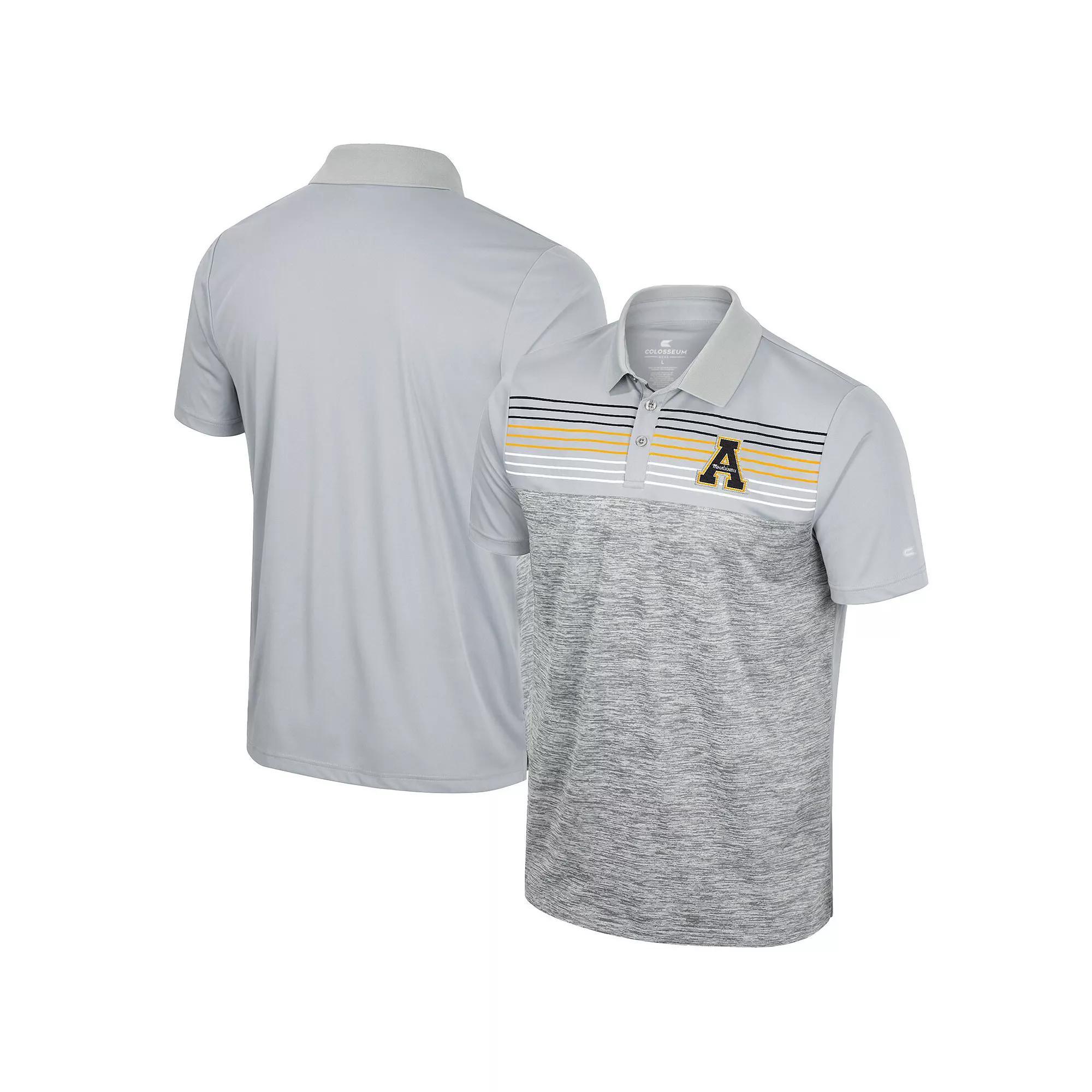 Men's Colosseum Gray Appalachian State Mountaineers Cybernetic Polo, Size: XL, App Grey Product Image