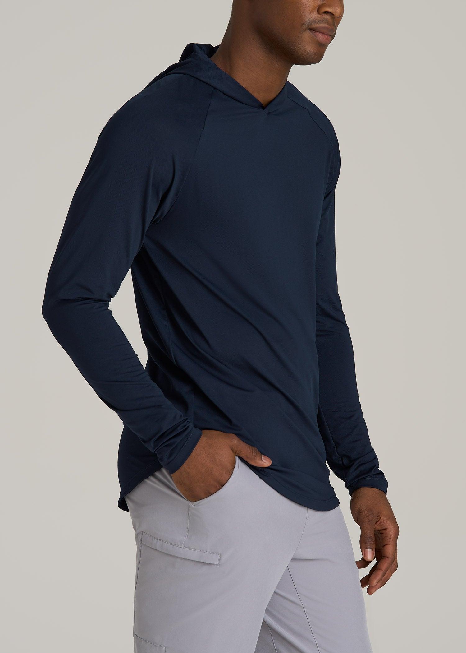 Men's A.T. Performance Training Tall Hoodie in Evening Blue Product Image