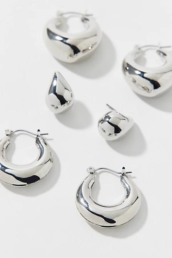 Oblong Chubby Hoop Earring Set Womens at Urban Outfitters Product Image