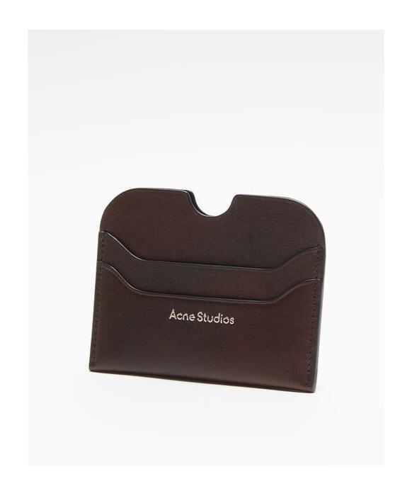 ACNE STUDIOS Logo-embossed Leather Wallet In Brown Product Image