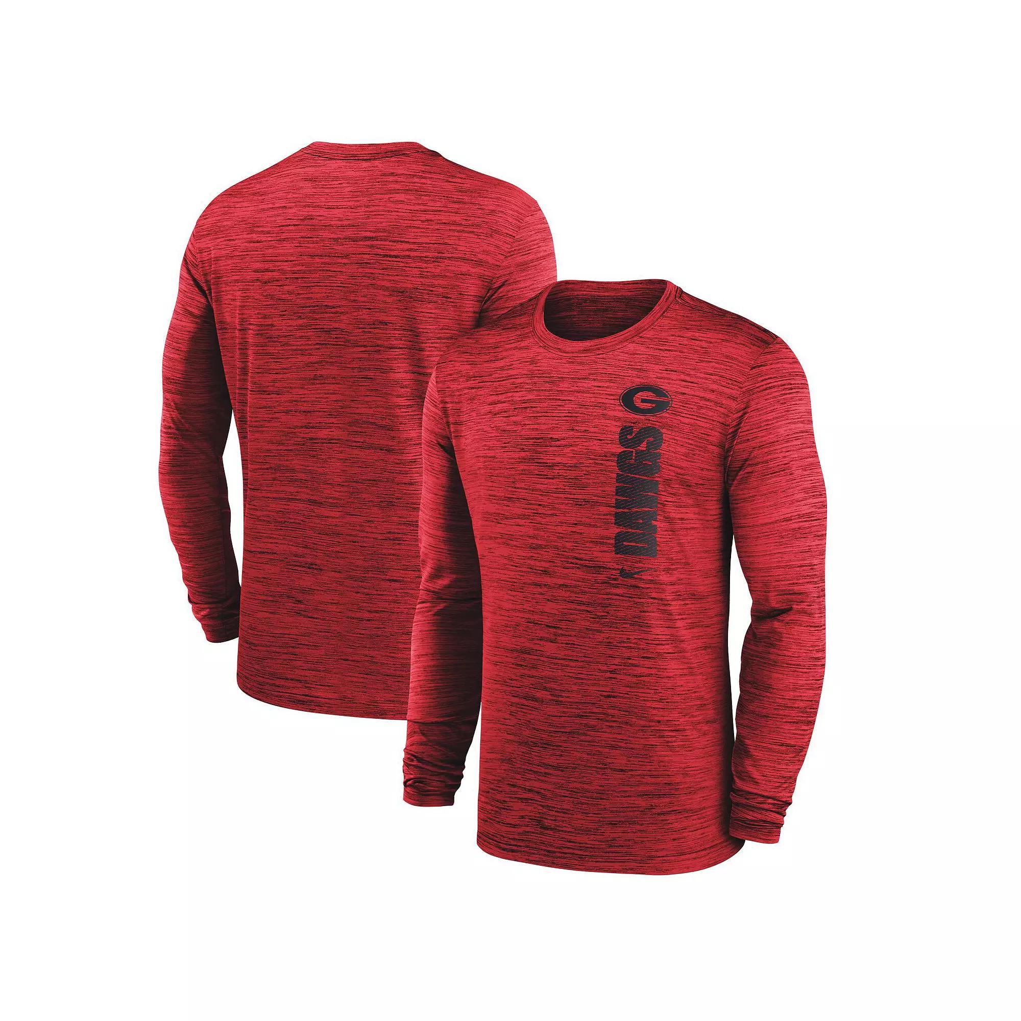 Men's Nike Red Georgia Bulldogs 2024 Sideline Velocity Performance Long Sleeve T-Shirt, Size: 2XL Product Image