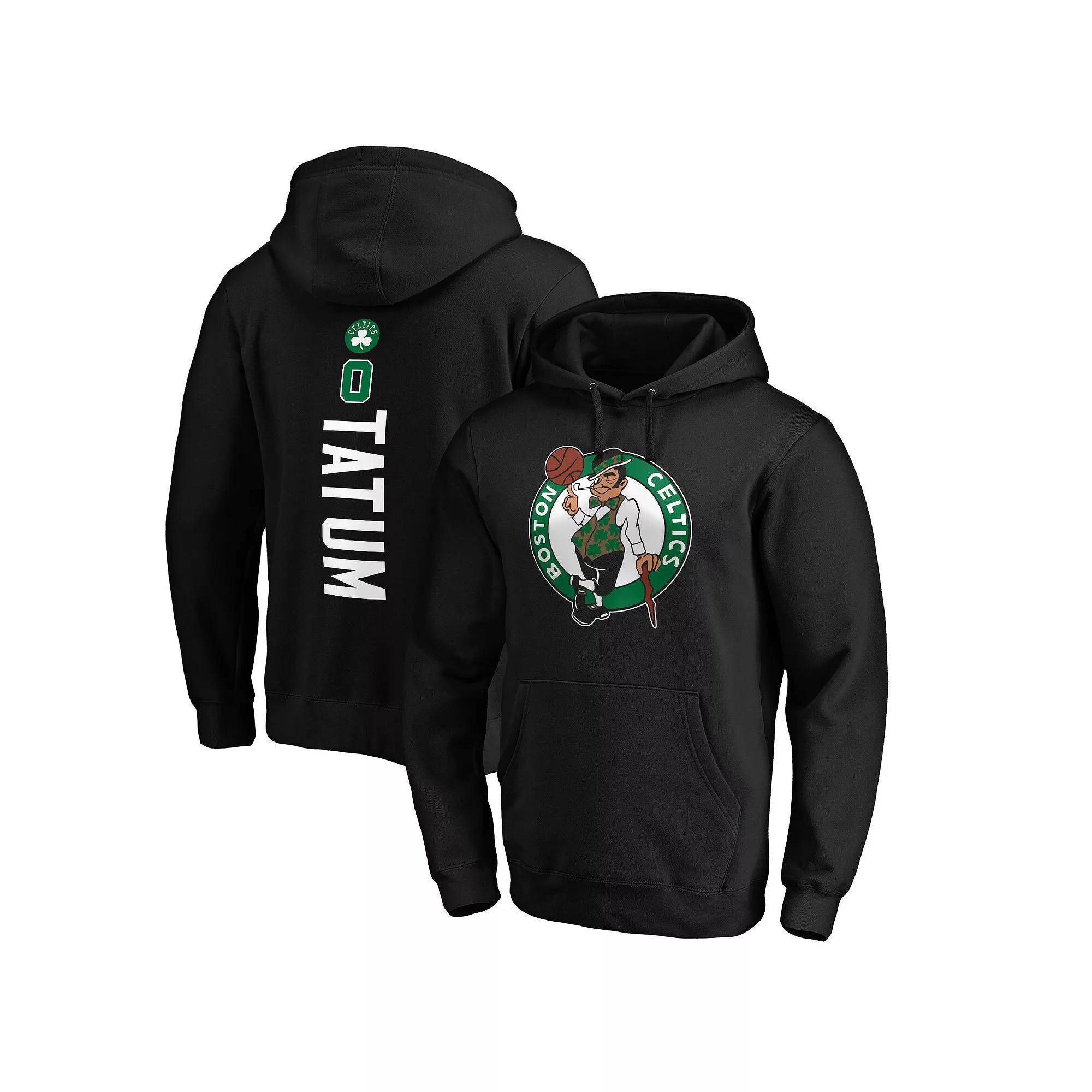 Men's Fanatics Branded Jayson Tatum Black Boston Celtics Playmaker Name & Number Pullover Hoodie, Size: 2XL Product Image