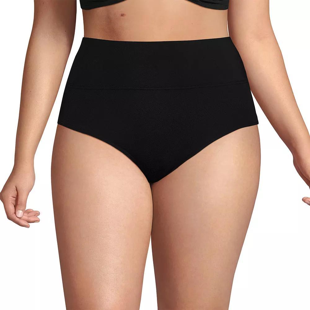 Plus Size Lands' End High Waisted Bikini Bottoms, Women's, Size: 16 W, Dusk Product Image
