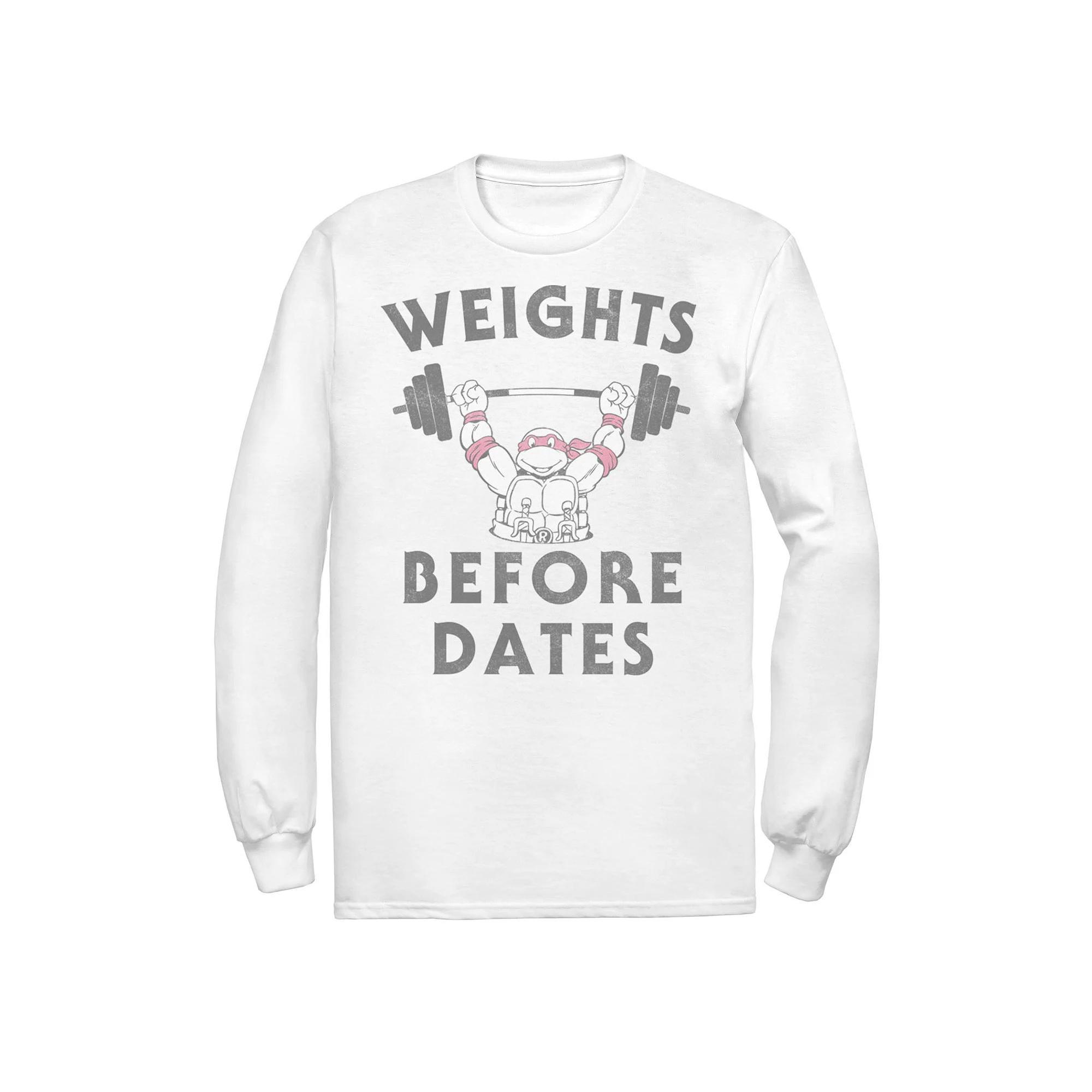 Mens Ninja Turtles Raphael Weights Before Dates Long Sleeve Tee Product Image
