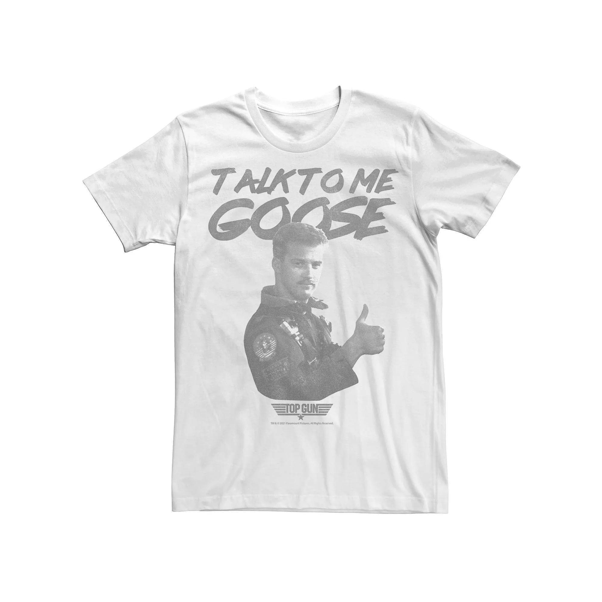 Men's Top Gun Talk To Me Goose Thumbs Up Tee, Size: XL, White Product Image