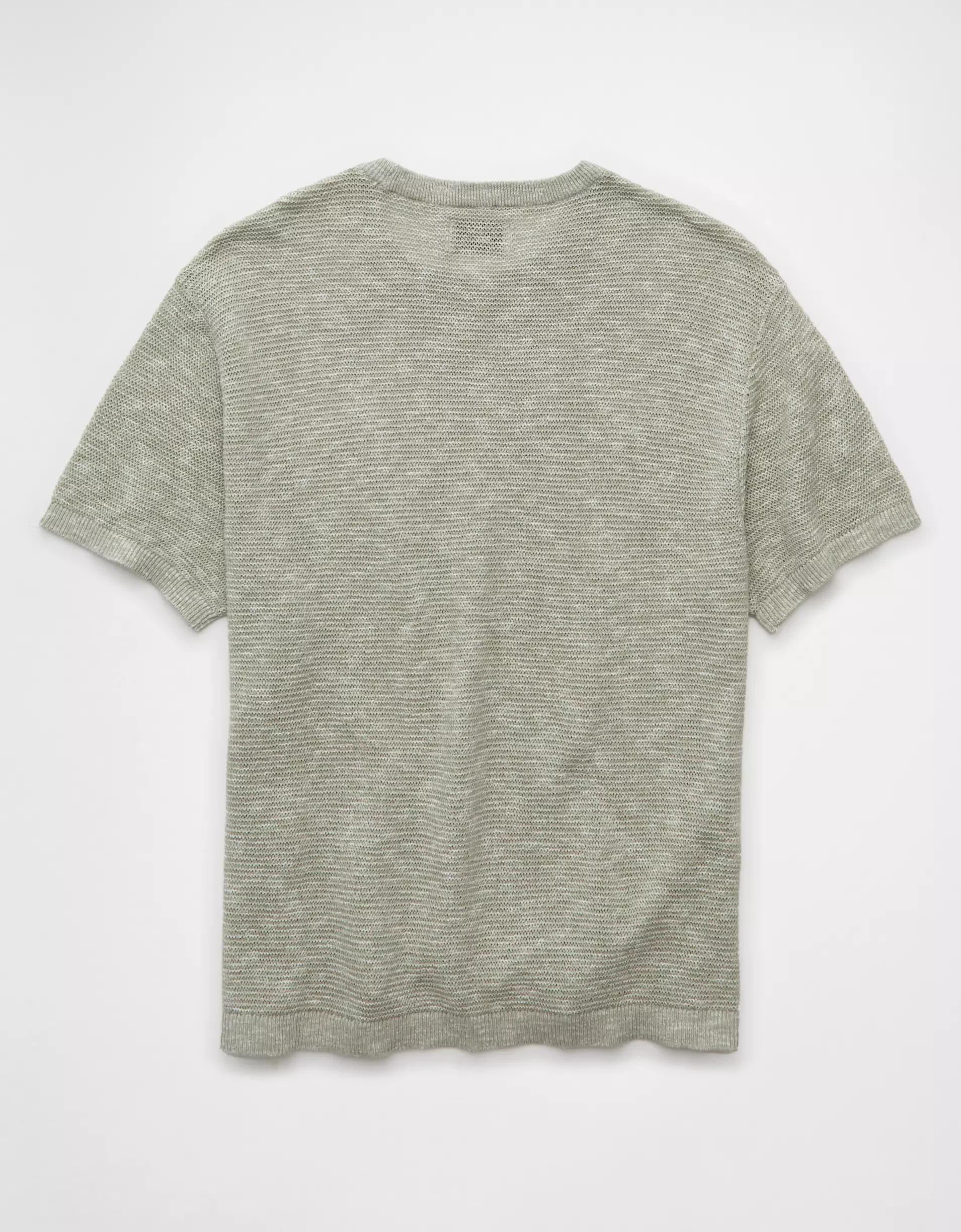 AE Linen-Blend Sweater T-Shirt Product Image