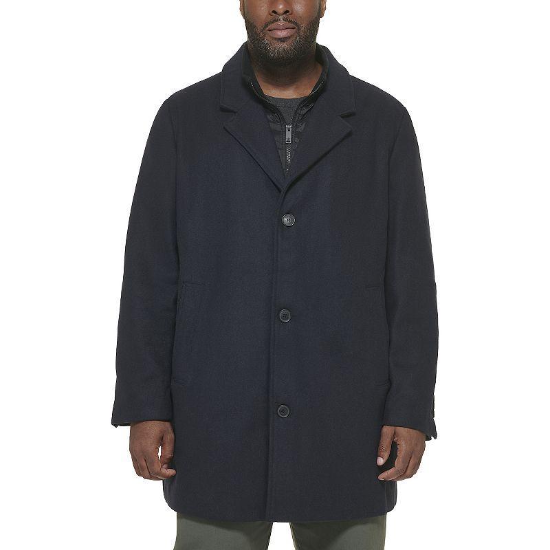 Big & Tall Dockers® Midweight Wool-Blend Topcoat with Quilted Bib, Men's, Size: Large Tall, Camel Product Image