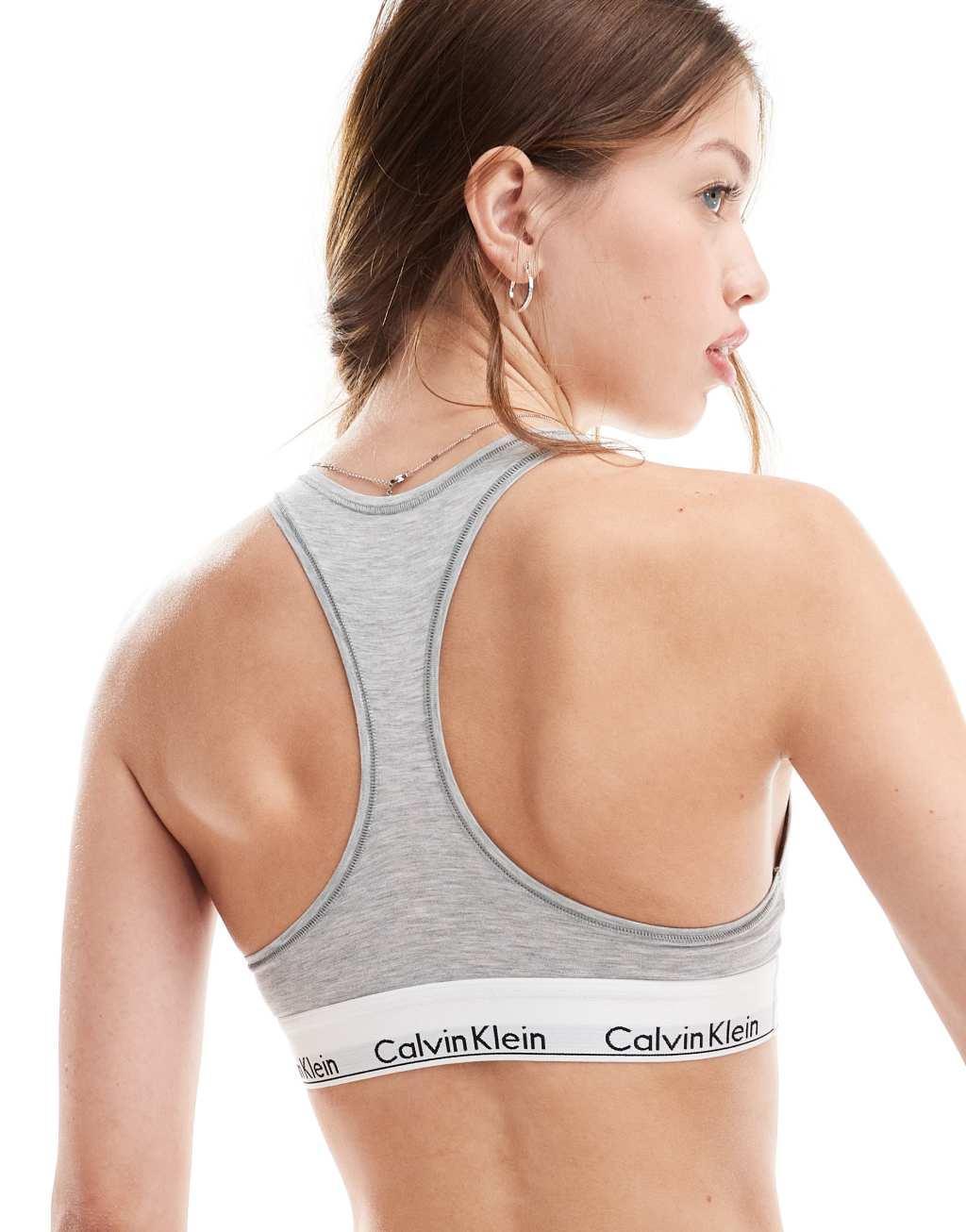 Calvin Klein Modern Cotton bralette in gray Product Image