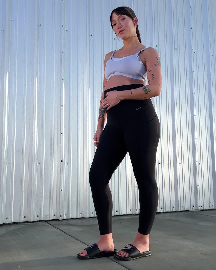 Nike Zenvy (M) Women's Gentle-Support High-Waisted 7/8 Leggings with Pockets (Maternity) Product Image
