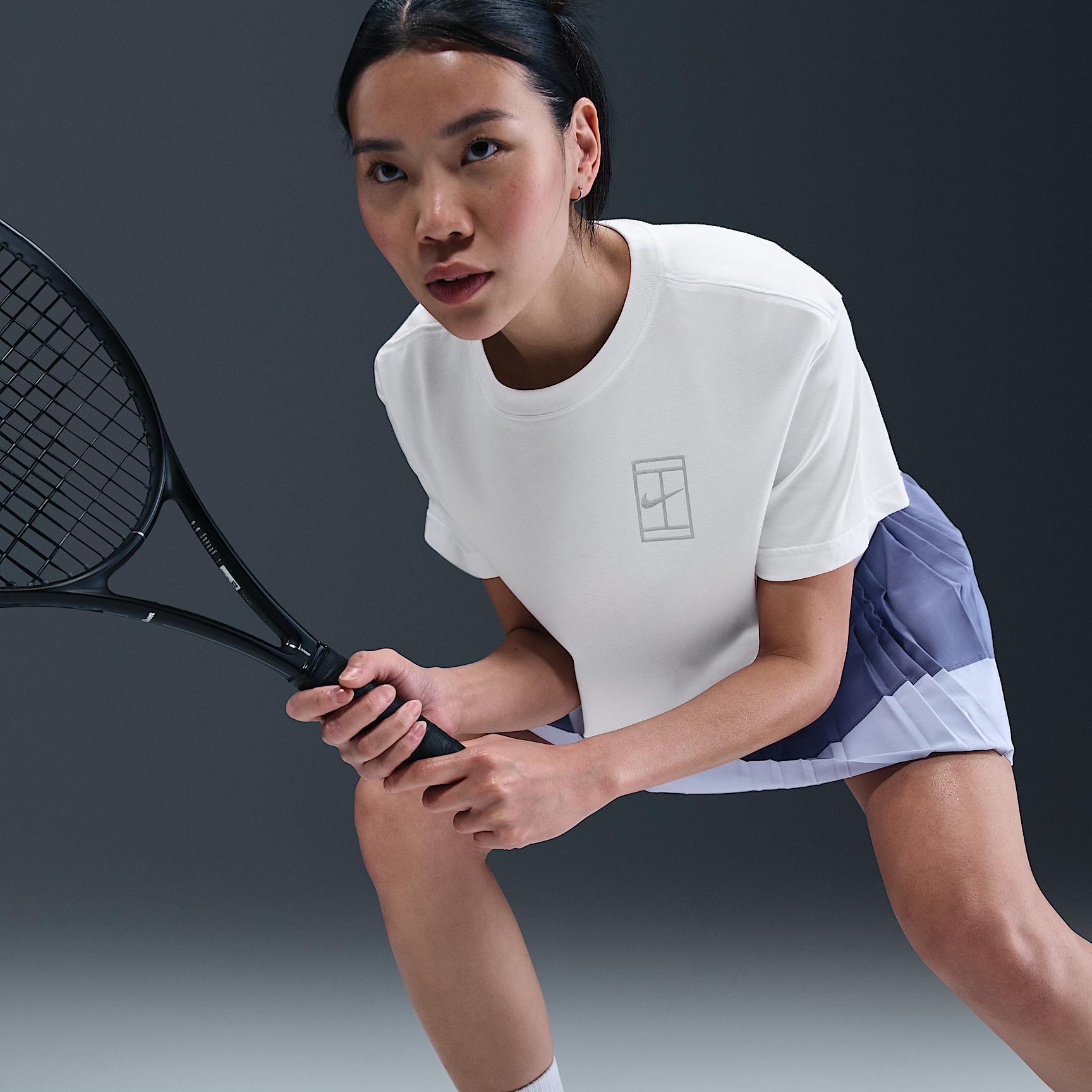 Nike Slam Women's Dri-FIT Short-Sleeve Cropped Tennis T-Shirt Product Image