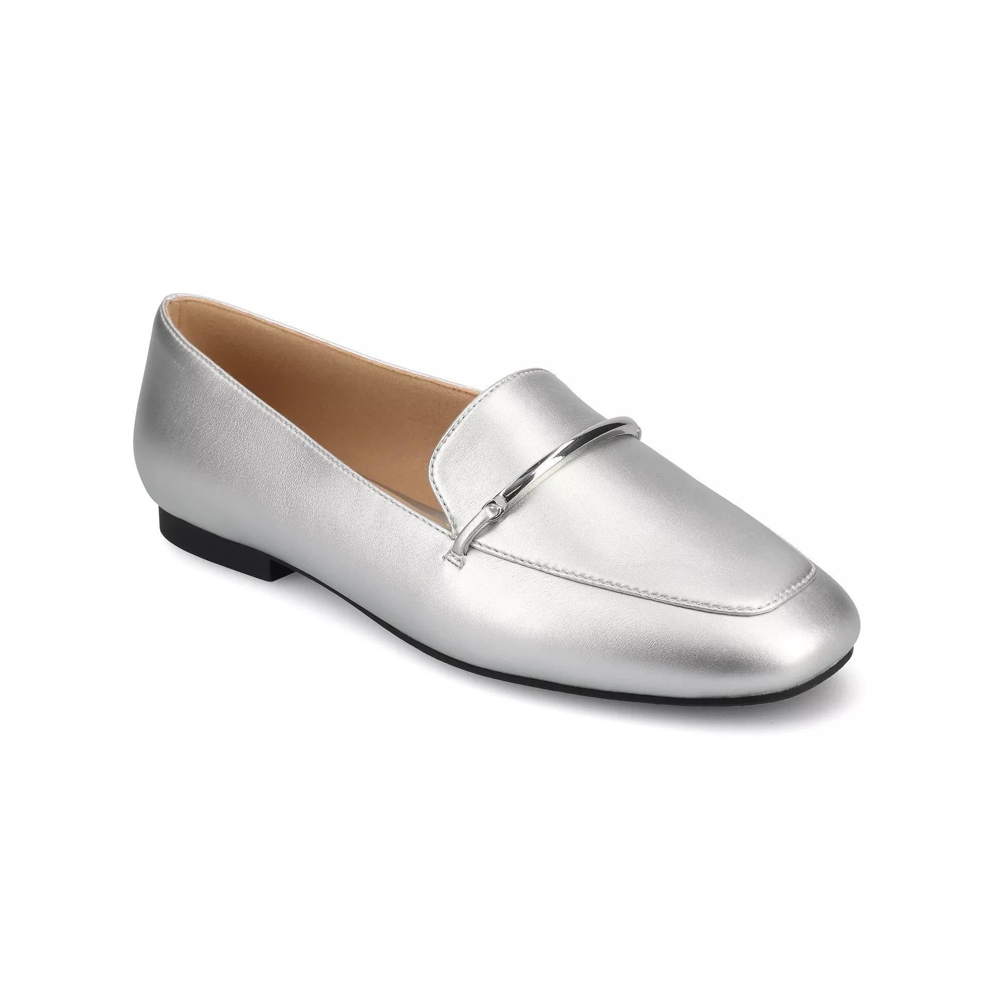 Journee Wrenn Tru Comfort Foam Women's Loafer Flats, Size: 7.5, Silver Product Image