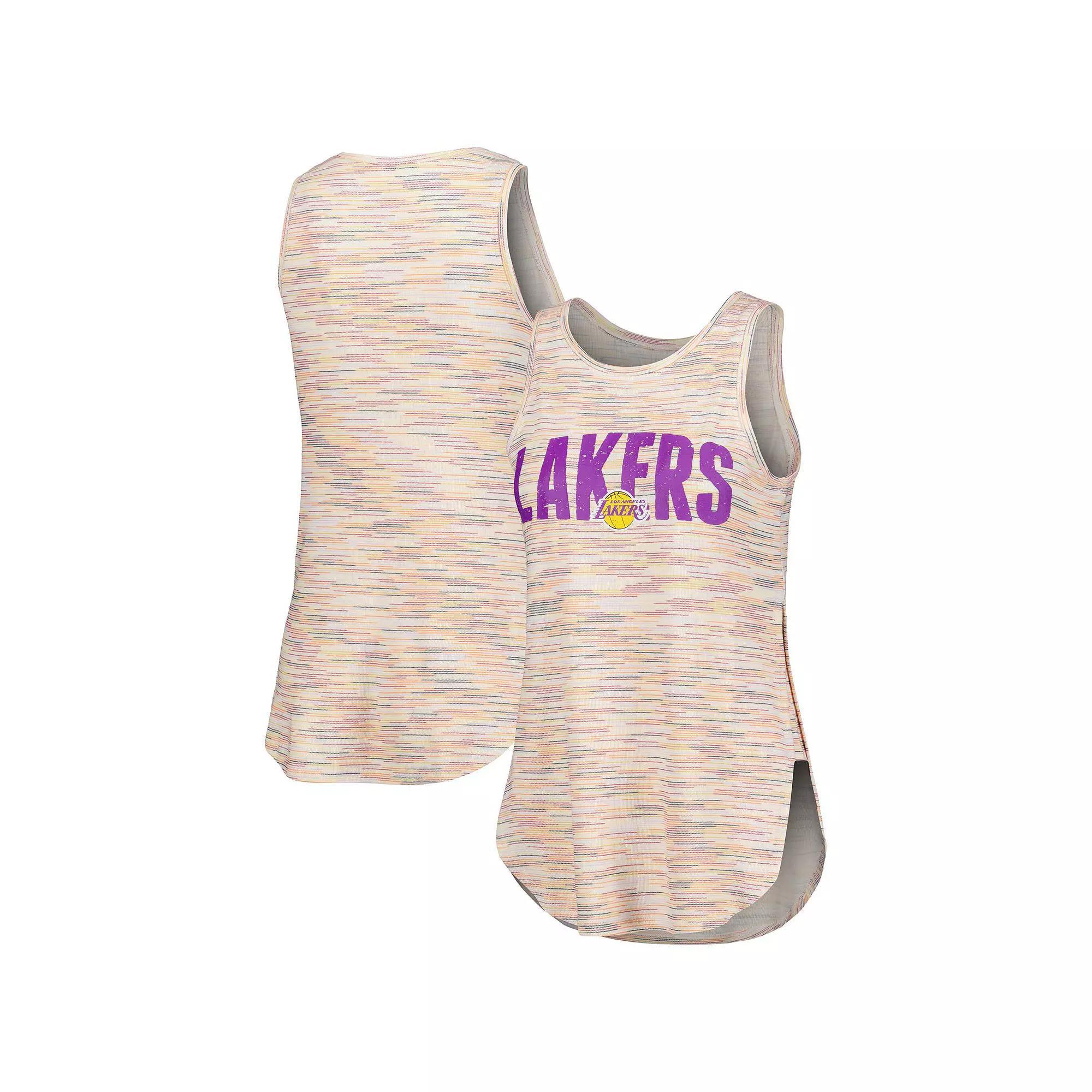 Women's Concepts Sport White Los Angeles Lakers Sunray Tank Top, Size: Small Product Image