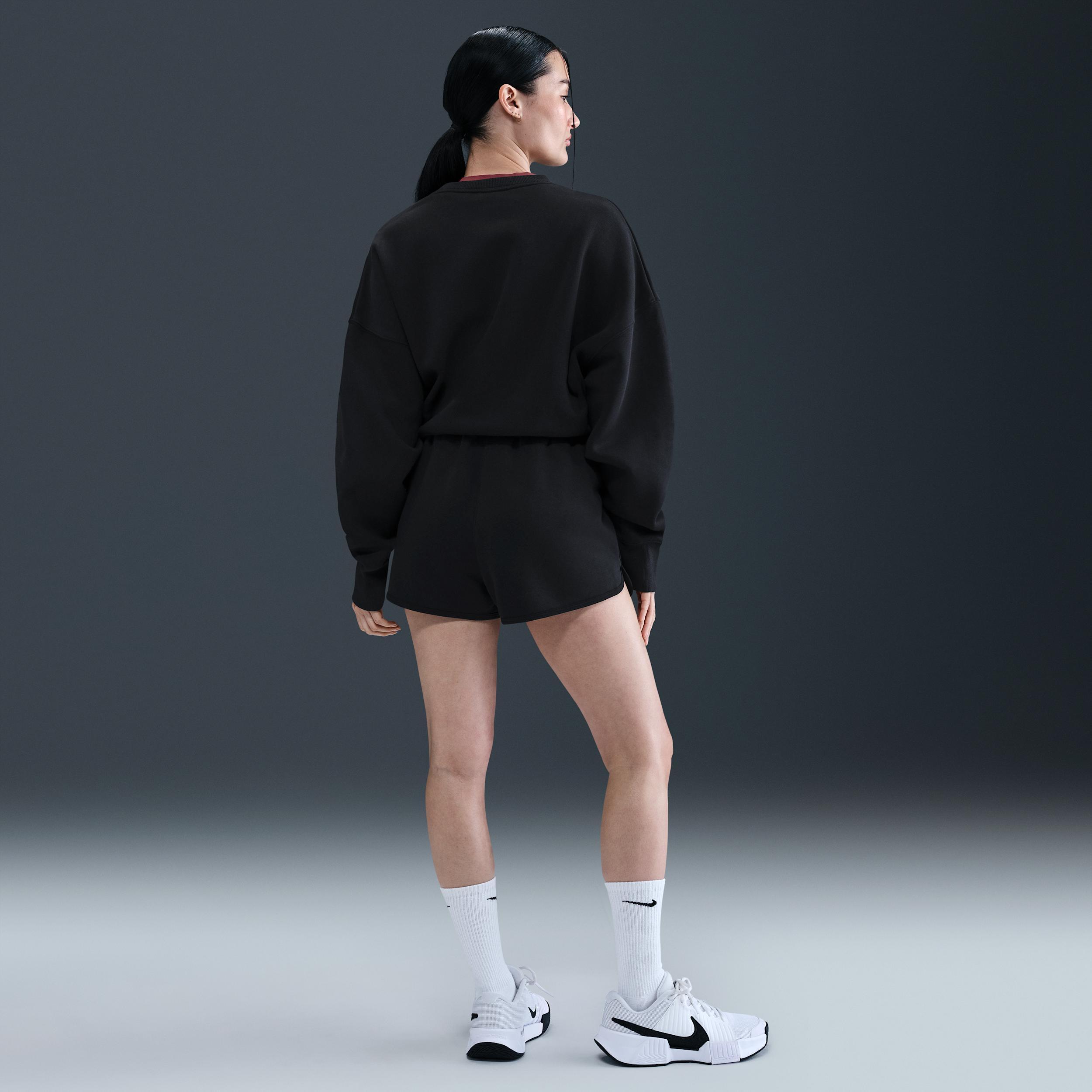 Nike Women's Court Heritage Mid-Rise Fleece Tennis Shorts Product Image