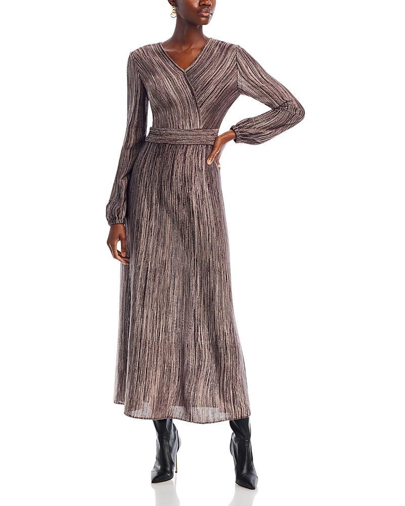 Womens Jacquard Surplice Heritage-FIt Maxi Dress Product Image