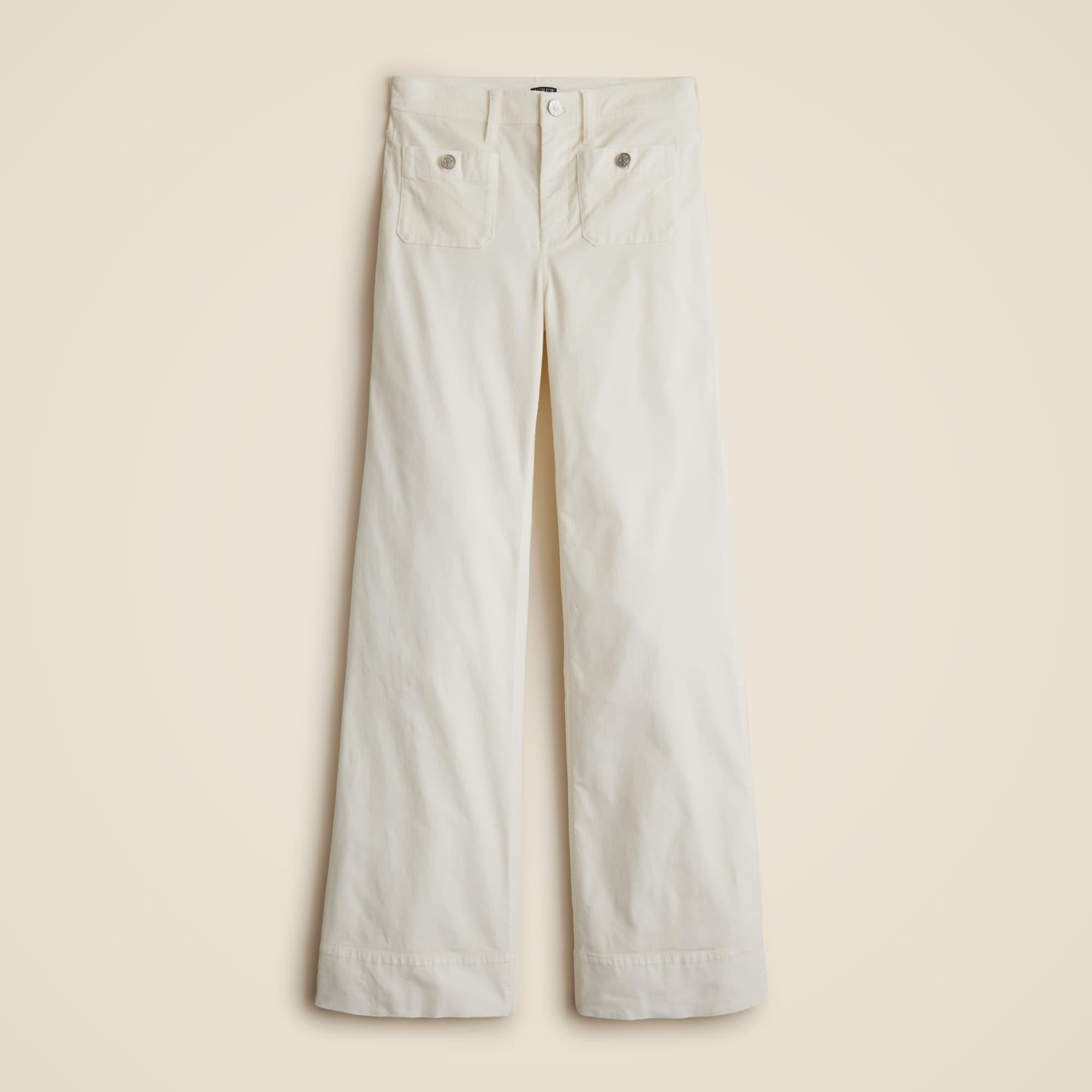 Wide-leg velvet sailor trouser Product Image