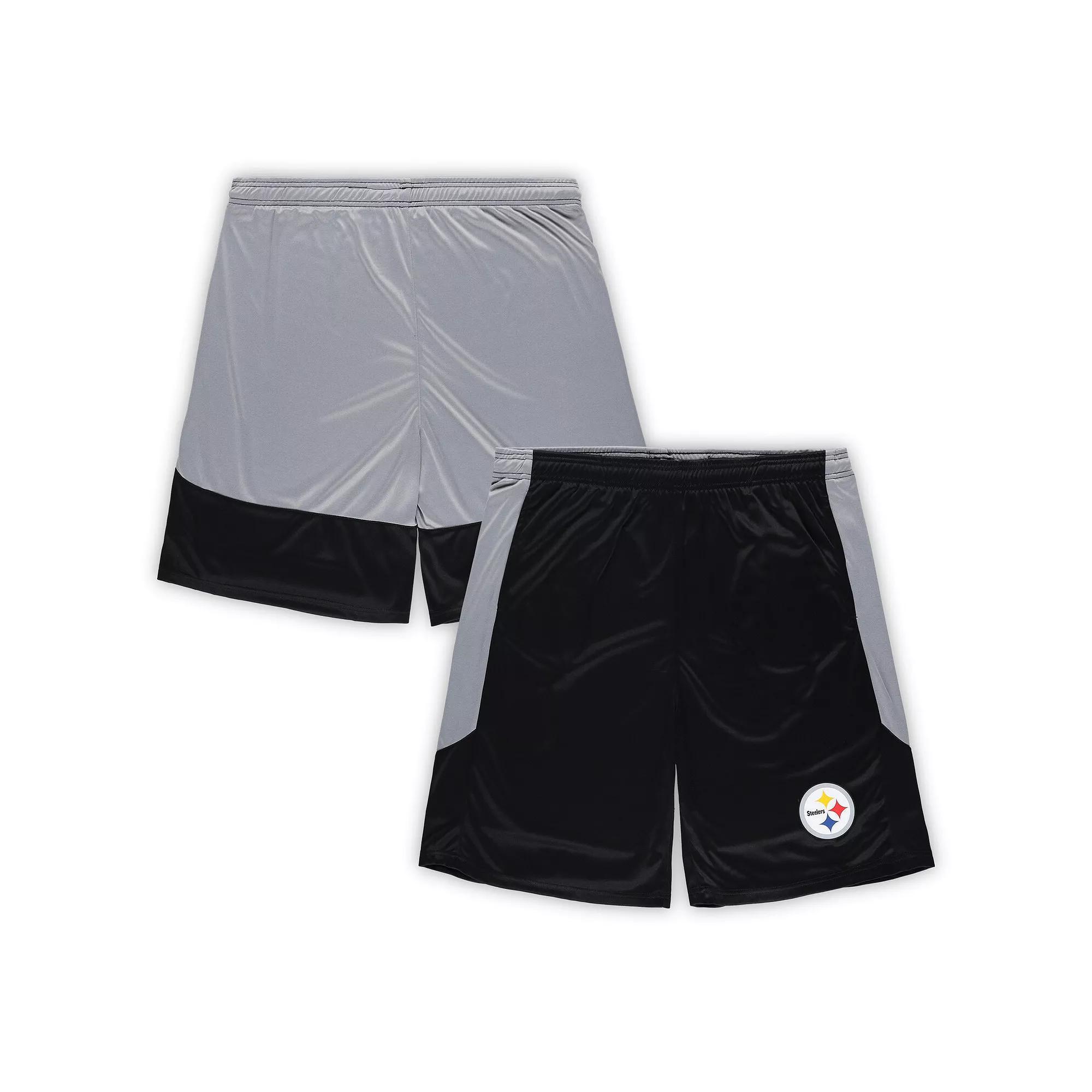 Men's Fanatics Black Pittsburgh Steelers Big & Tall Team Logo Shorts, Size: XLT Product Image