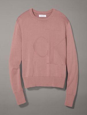 Smooth Cotton Relaxed Monogram Logo Sweater Product Image