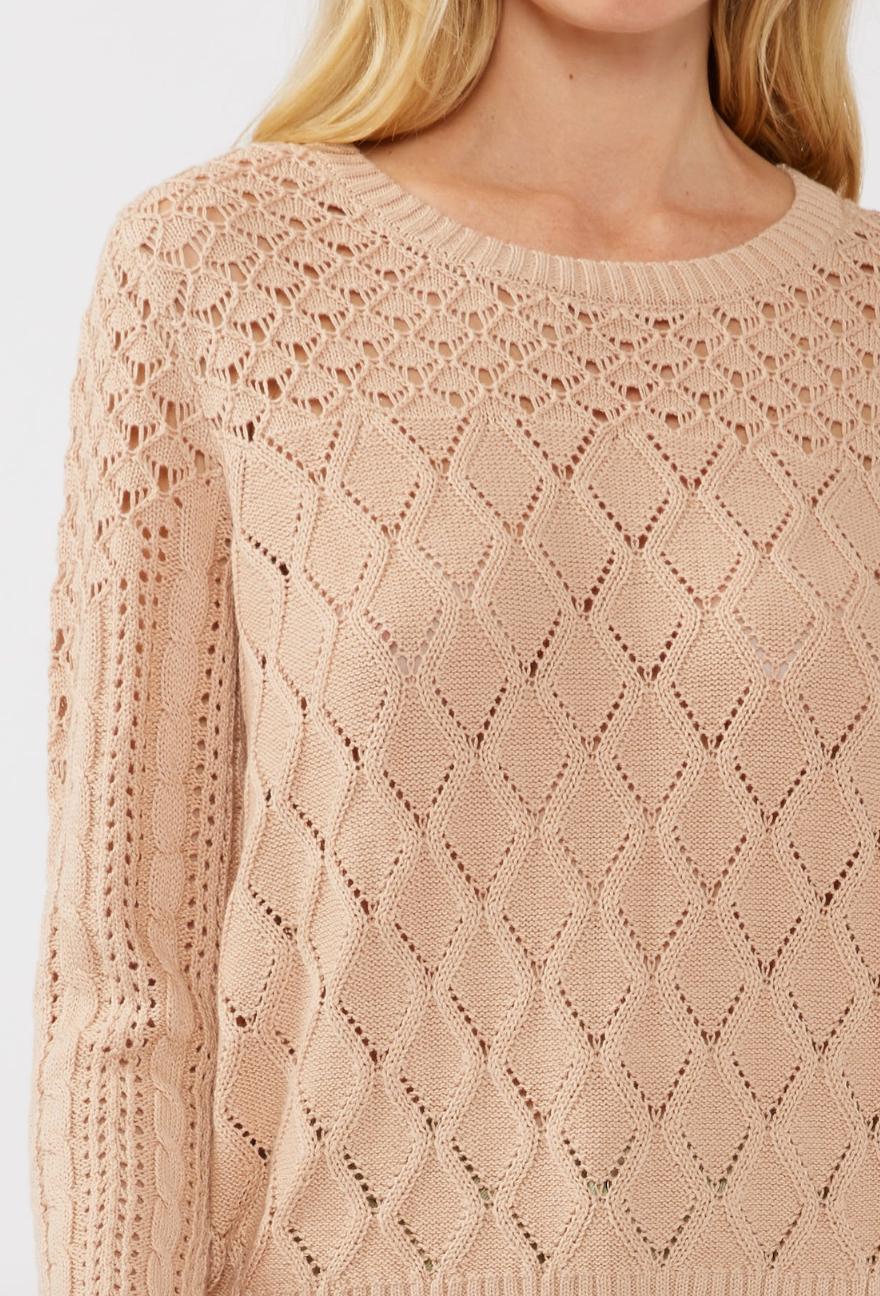 Pointelle Knit Sweater Product Image