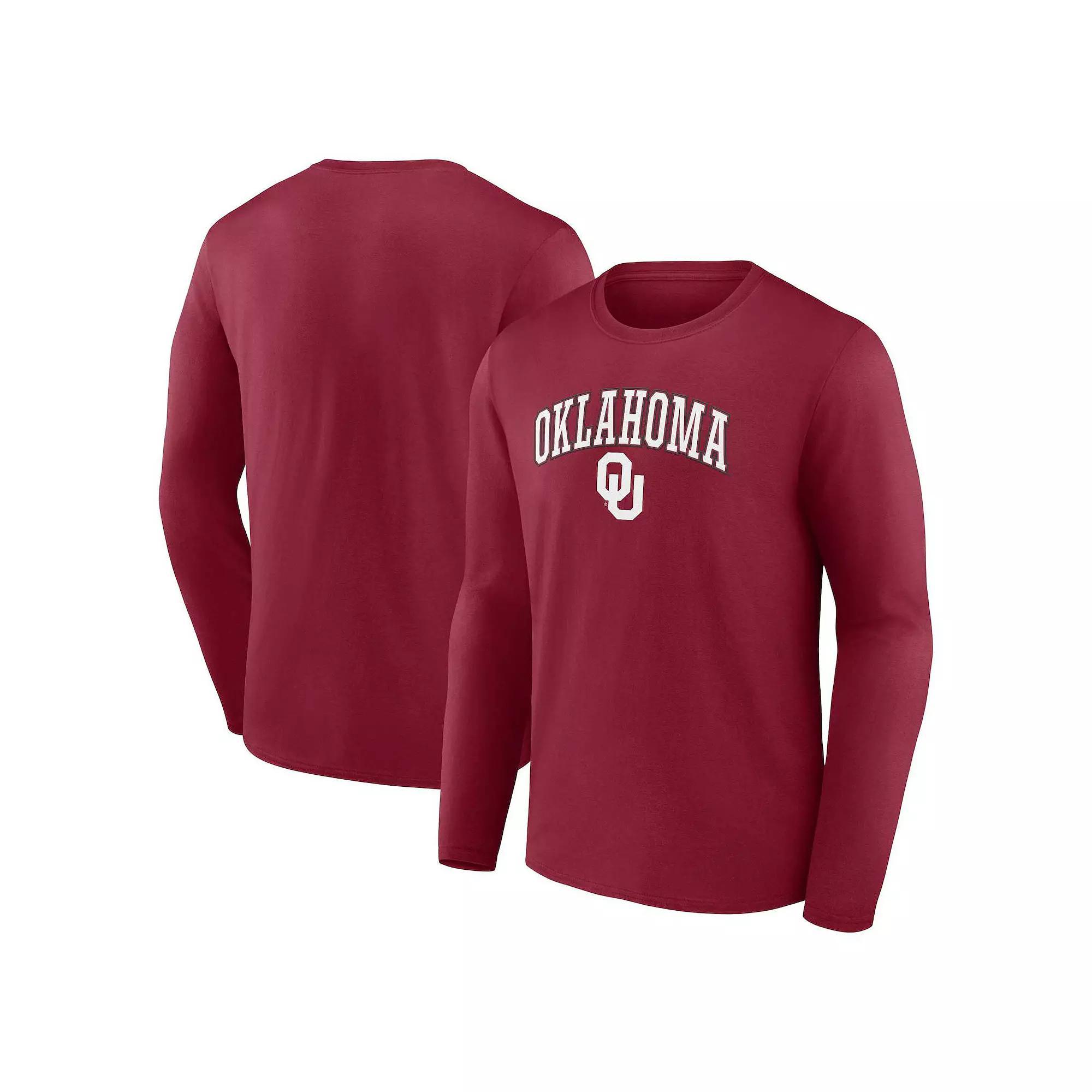 Men's Fanatics Branded Crimson Oklahoma Sooners Campus Long Sleeve T-Shirt, Size: 4XL, Red Product Image