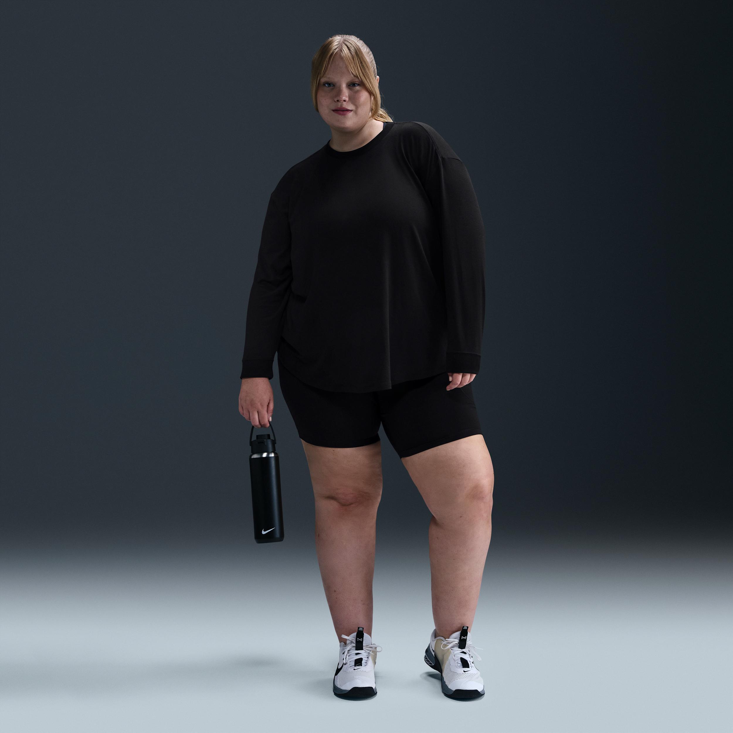 Nike Women's One Relaxed Dri-FIT Long-Sleeve Top (Plus Size) Product Image
