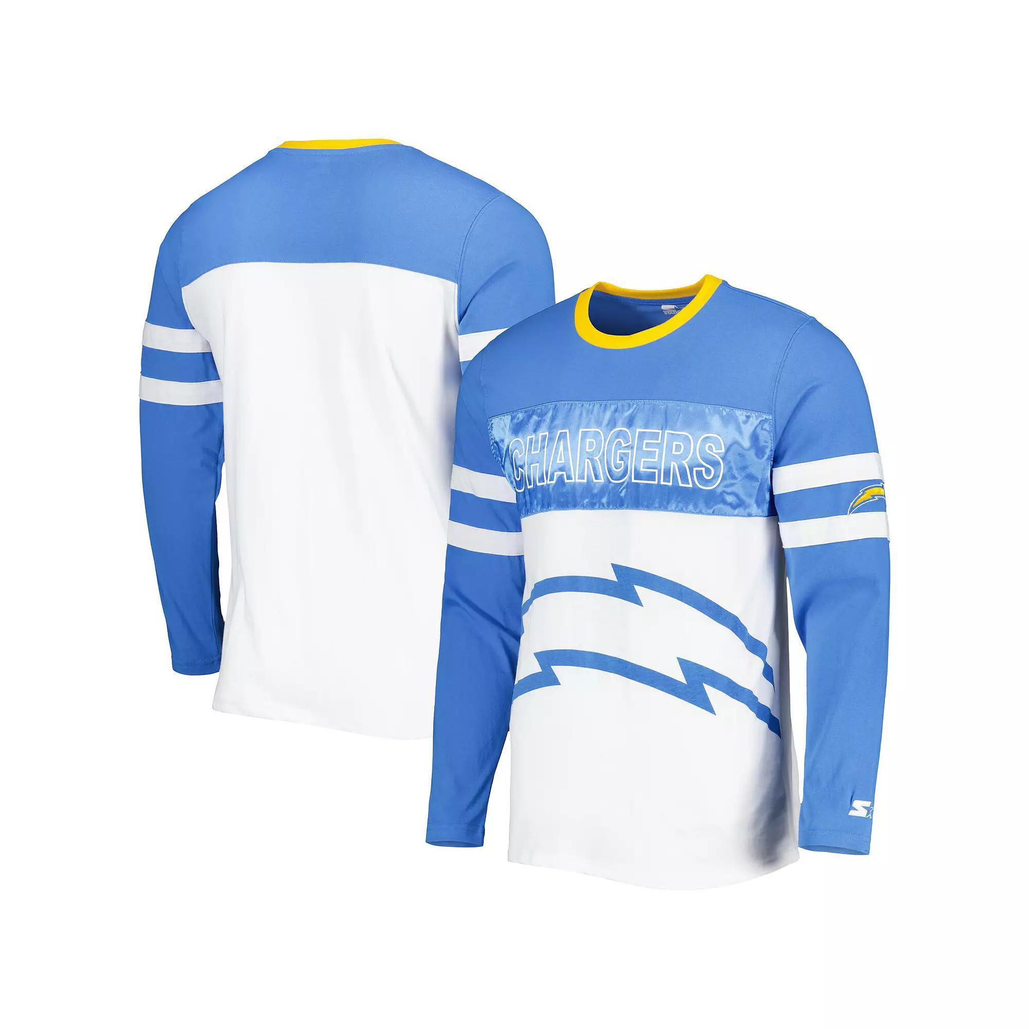 Men's Starter Powder Blue/White Los Angeles Chargers Halftime Long Sleeve T-Shirt, Size: Medium, Light Product Image
