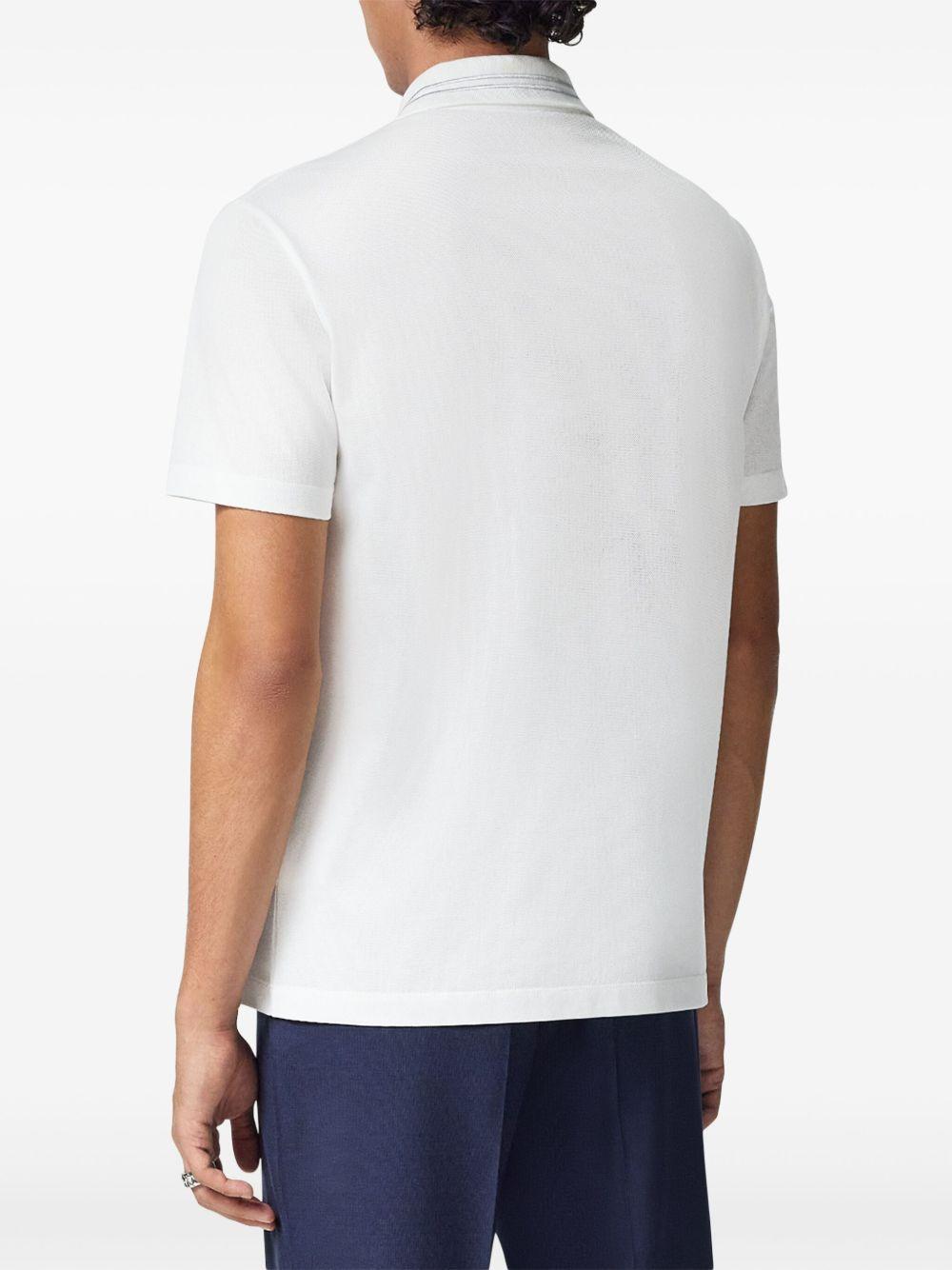 Medusa-embroidered polo shirt  Product Image