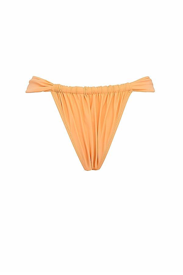 Cassis  light orange ruched bikini top Product Image