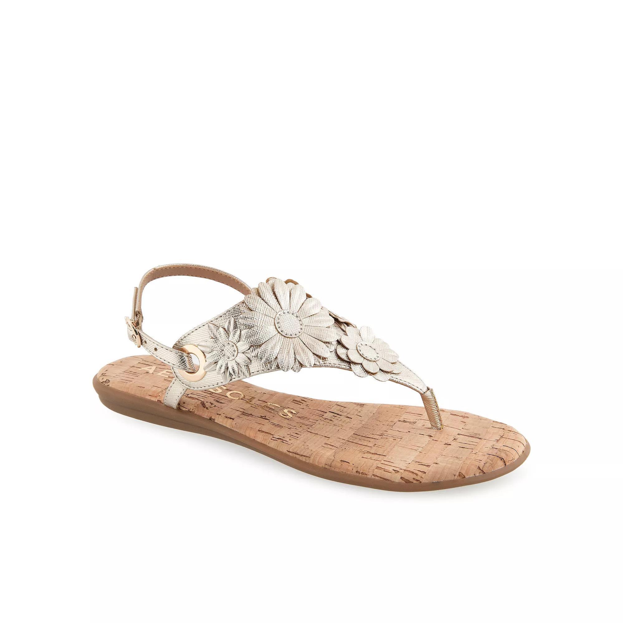 Aerosoles Connie Women's Slingback Thong Sandals, Size: 11 Medium, Gold Grey Product Image