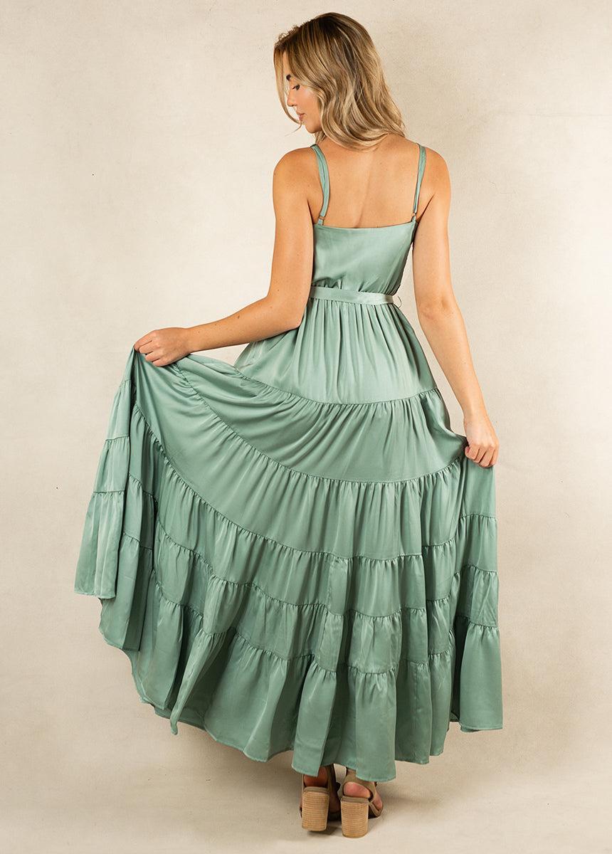 Zayla Bridesmaid Dress in Seaglass Female Product Image