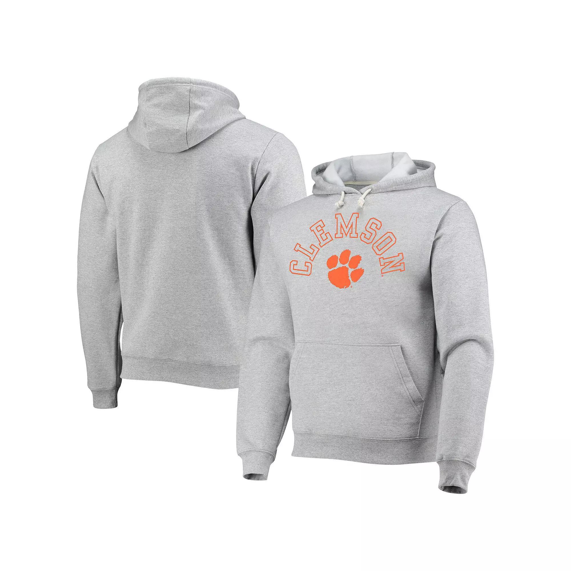 Men's League Collegiate Wear Heathered Gray Clemson Tigers Seal Neuvo Essential Fleece Pullover Hoodie, Size: 2XL, Grey Product Image