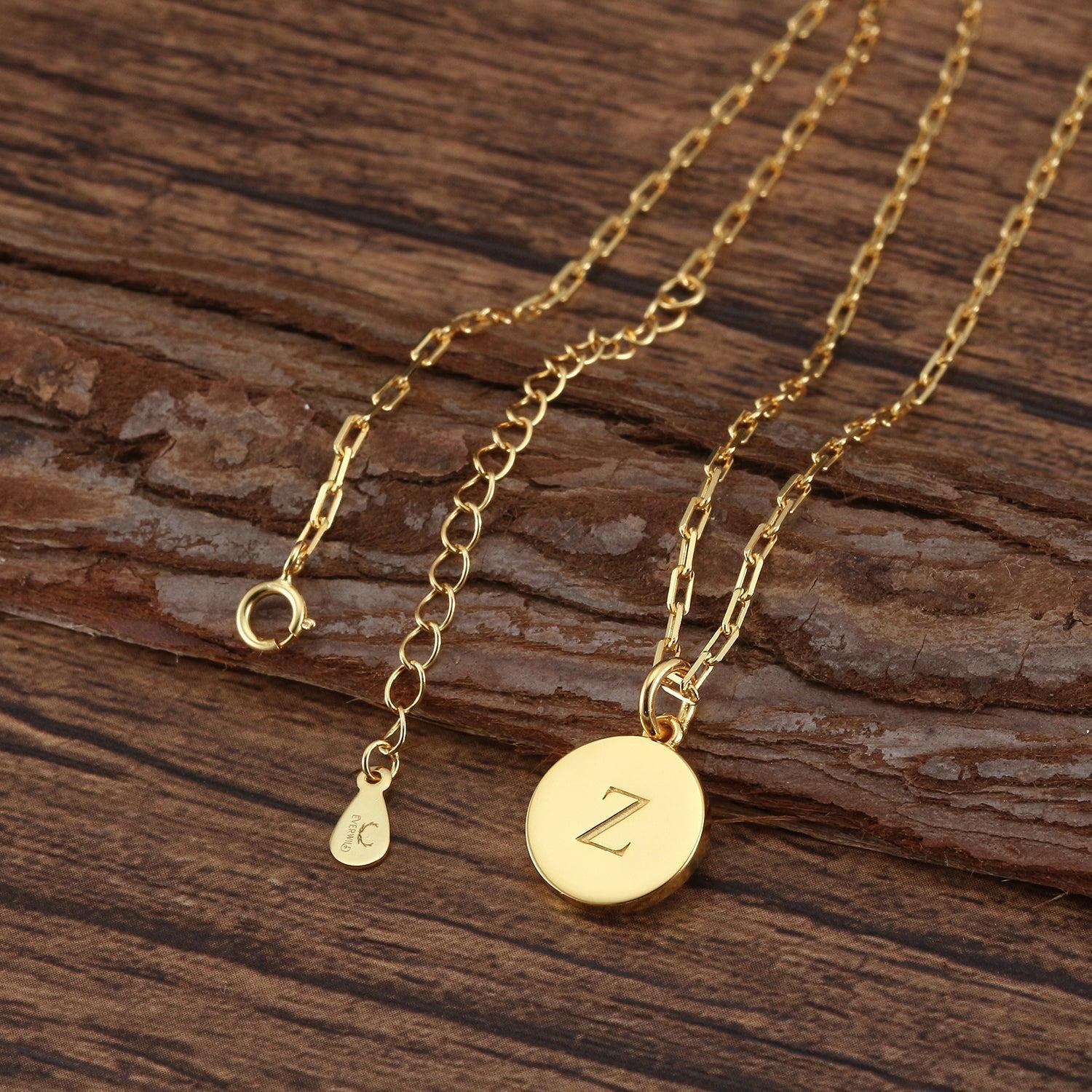 Dainty Fancy Z Initial Pendant Necklace Product Image
