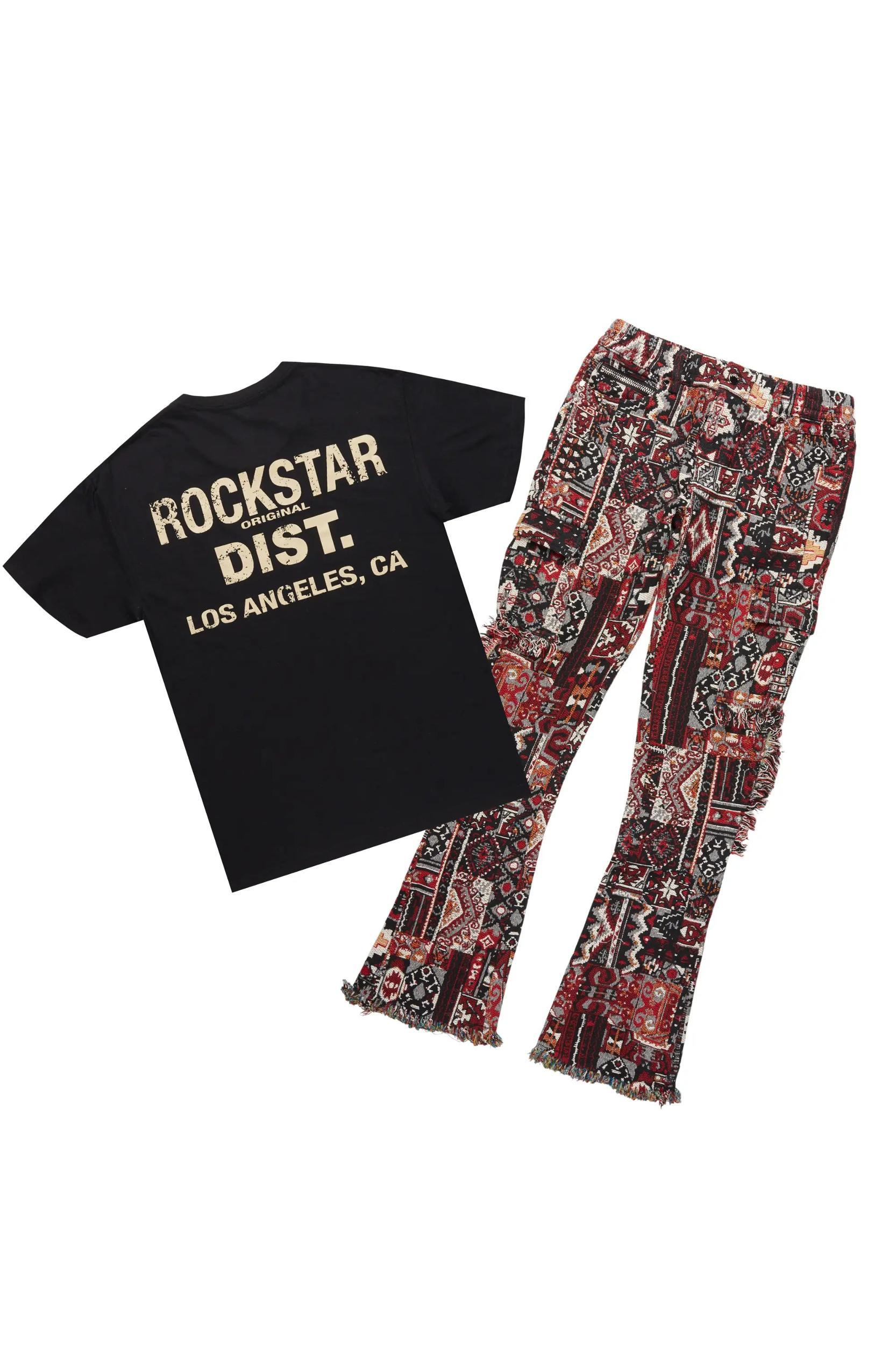 Lake Black/Beige T-Shirt/Tapestry Jean Bundle Male Product Image