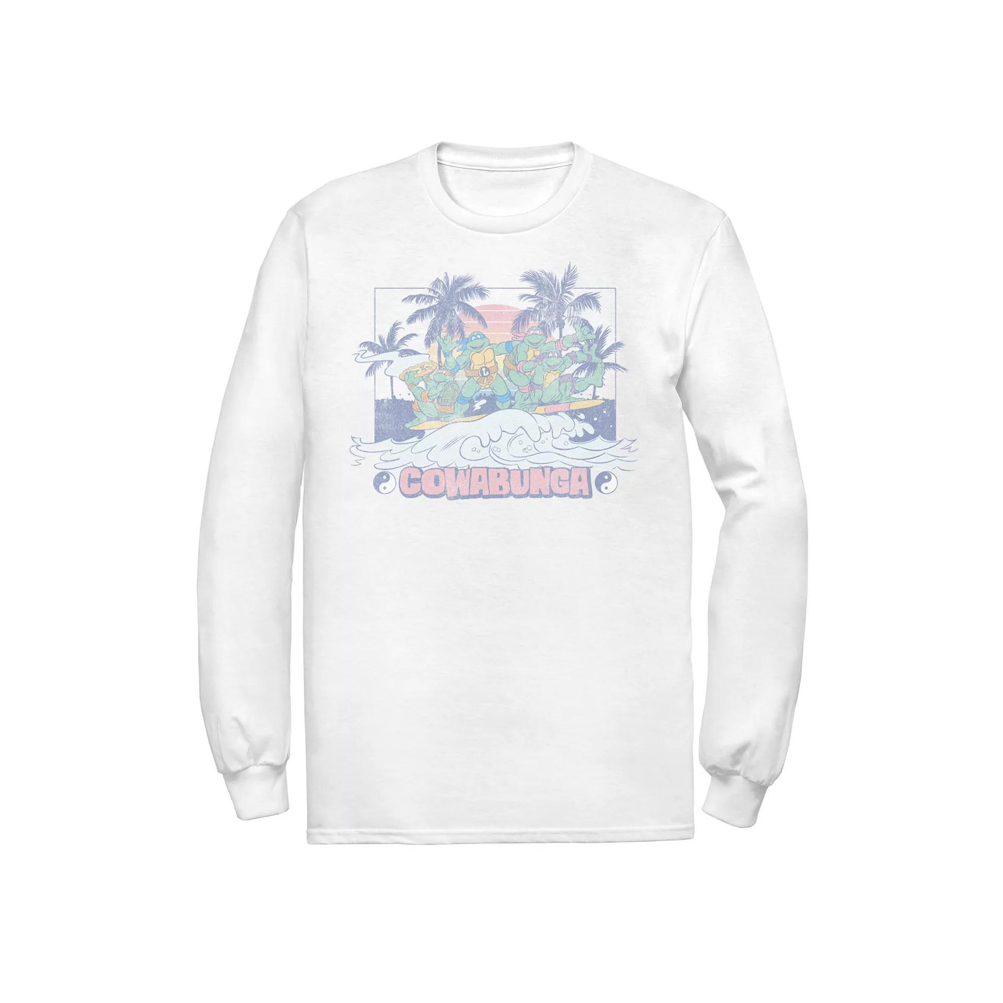 Men's Teenage Mutant Ninja Turtles Cowabunga Surf Tee, Size: Large, White Product Image