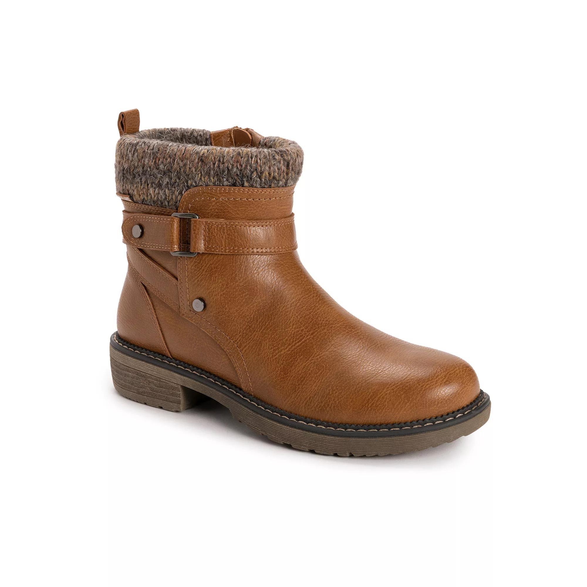 MUK LUKS Garland Gina Womens Ankle Boots Brown Product Image