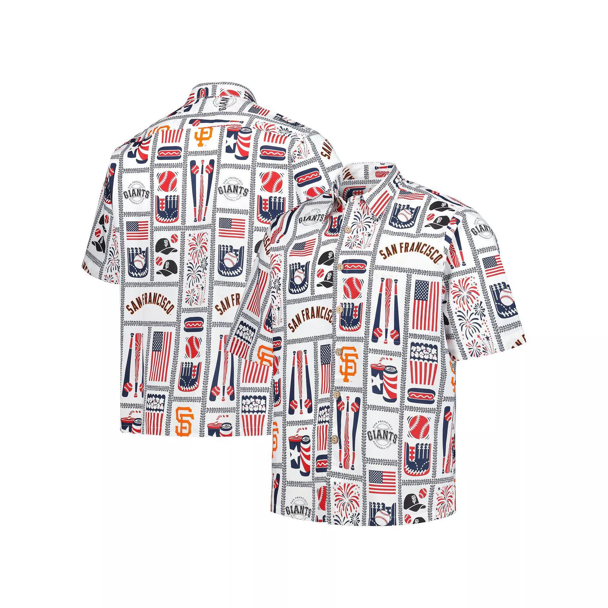 Men's Reyn Spooner White San Francisco Giants Americana Button-Up Shirt, Size: 2XL Product Image