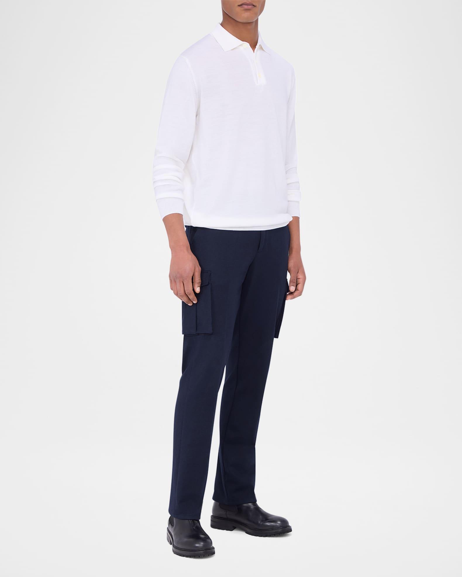 Men's Solid Polo Sweater Product Image