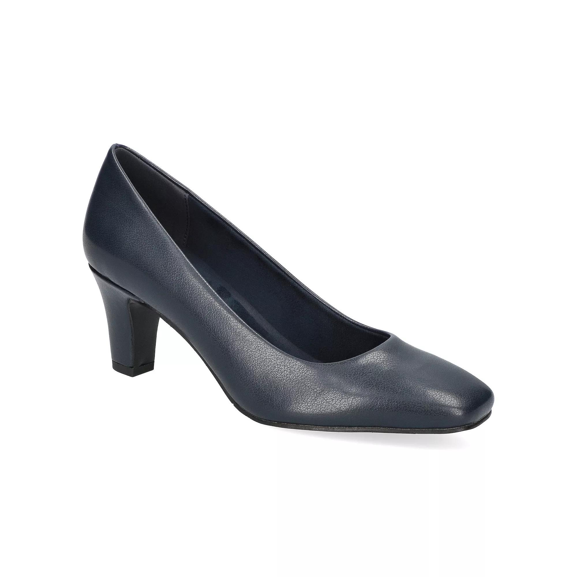 Easy Street Poet Women's Square Toe Pumps, Size: 10 Wide, Blue Product Image