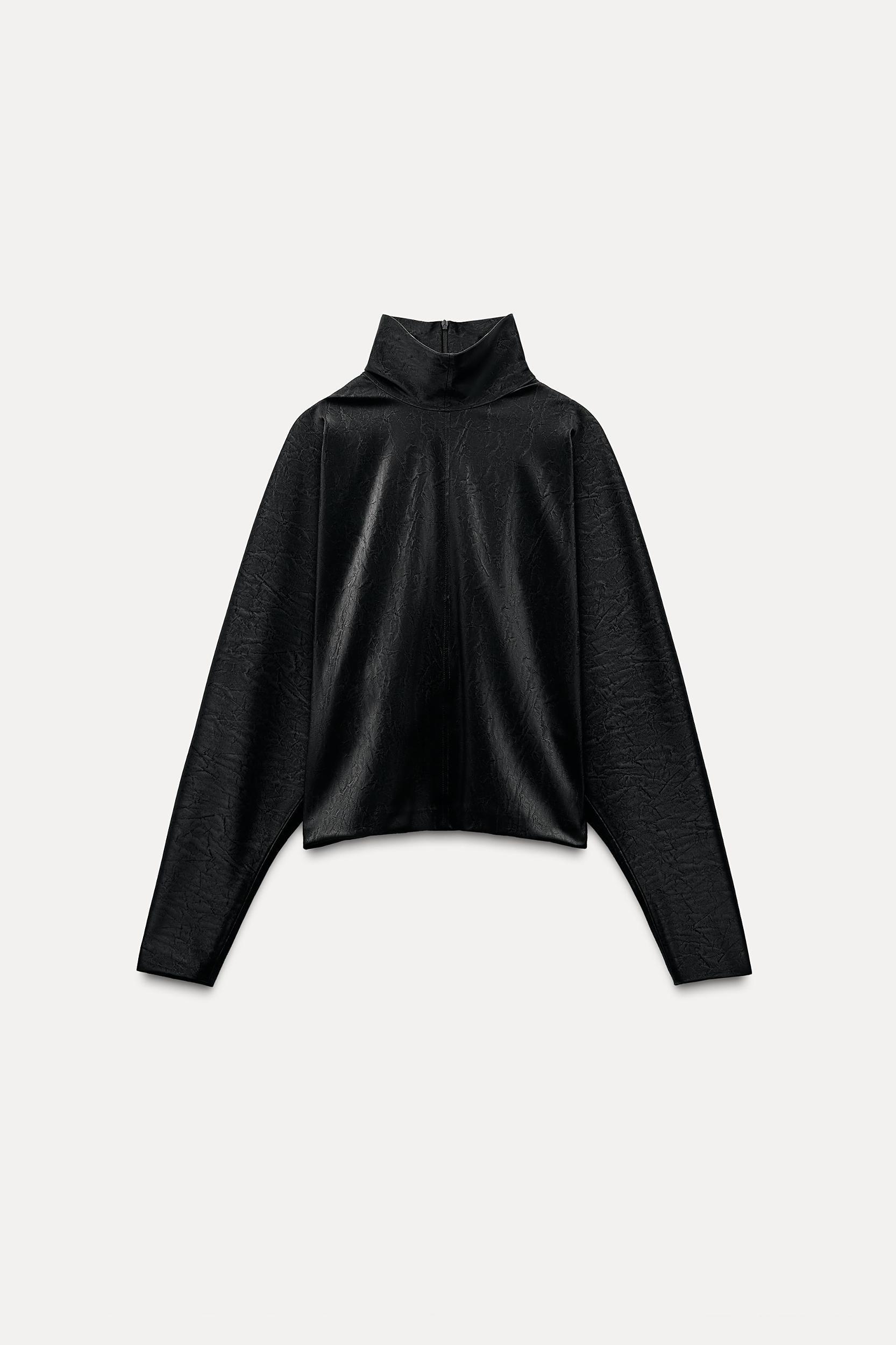 FAUX LEATHER TOP ZW COLLECTION Product Image