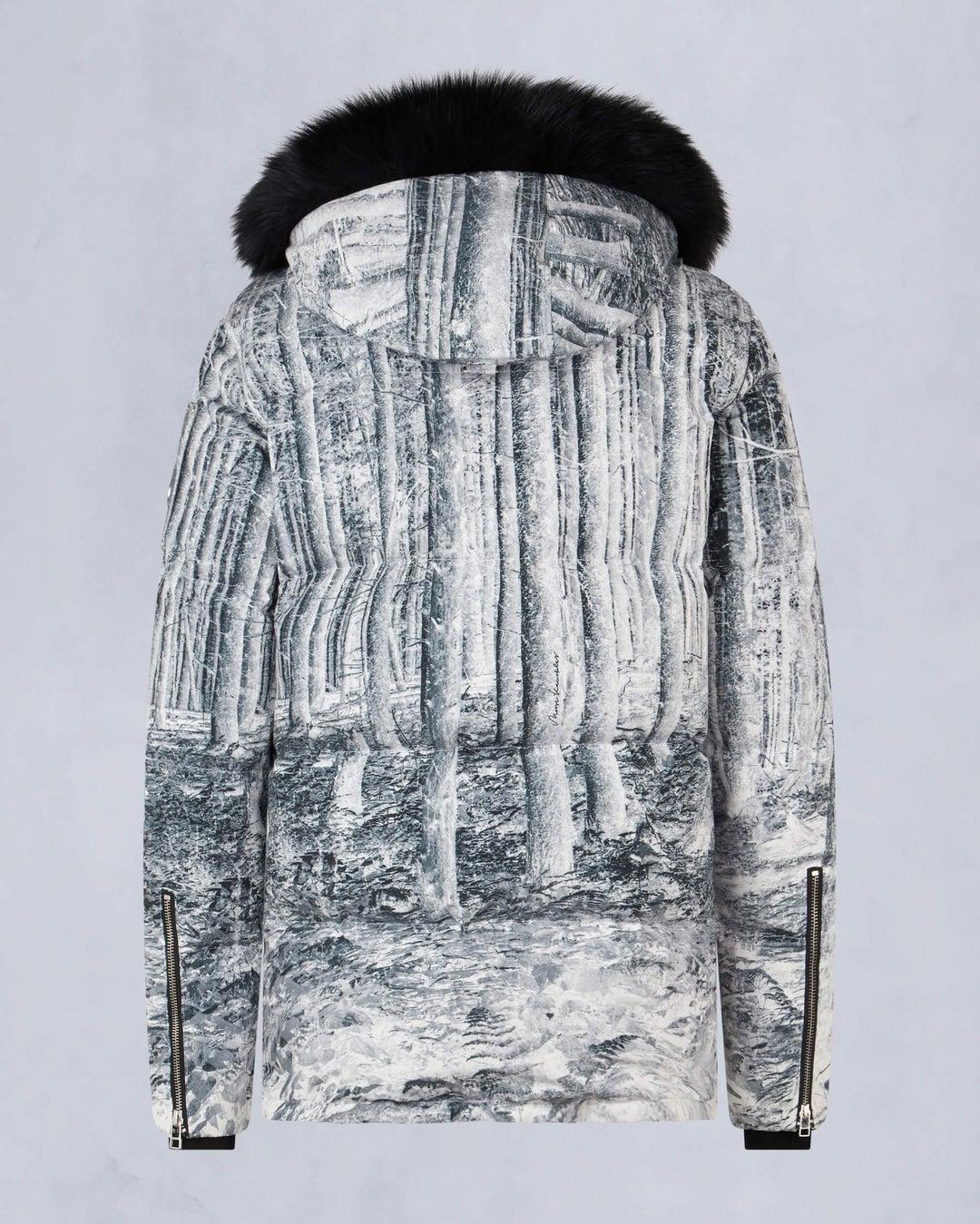 Moose Knuckles Mens Original 3Q Jacket in Forest Print with Black Shearling Product Image