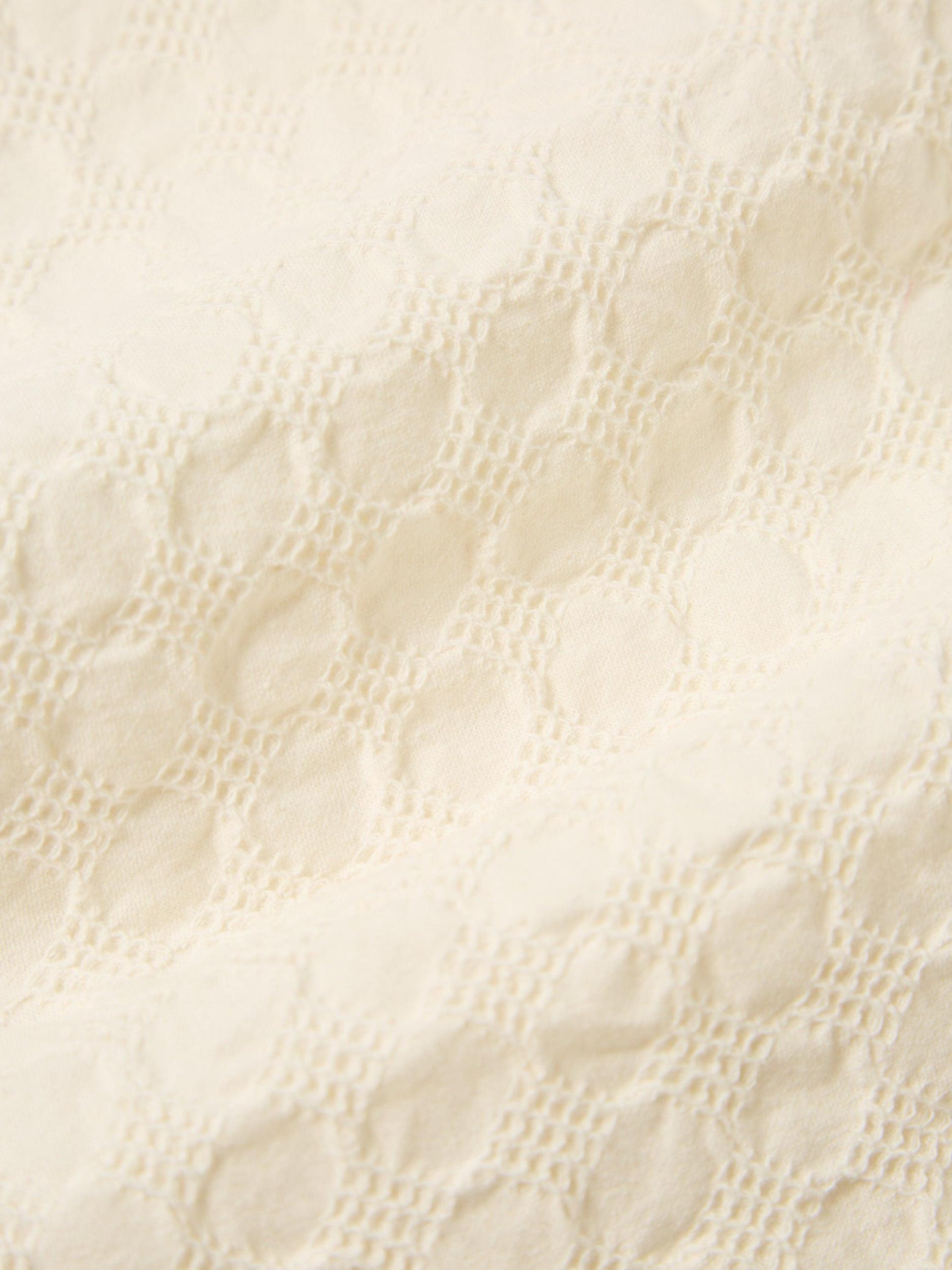 Universal Works Pleated Track Short in Ecru Dot Waffle Product Image