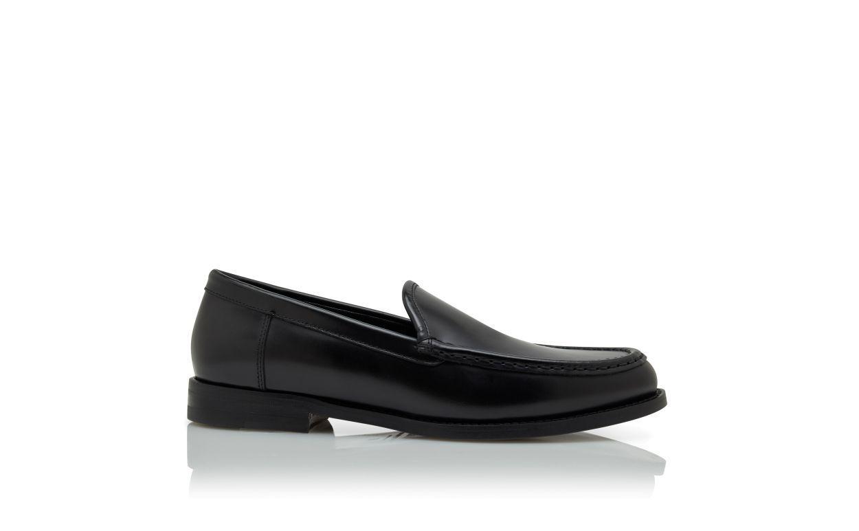 DINEGUARDO Black Calf Leather Loafers Product Image