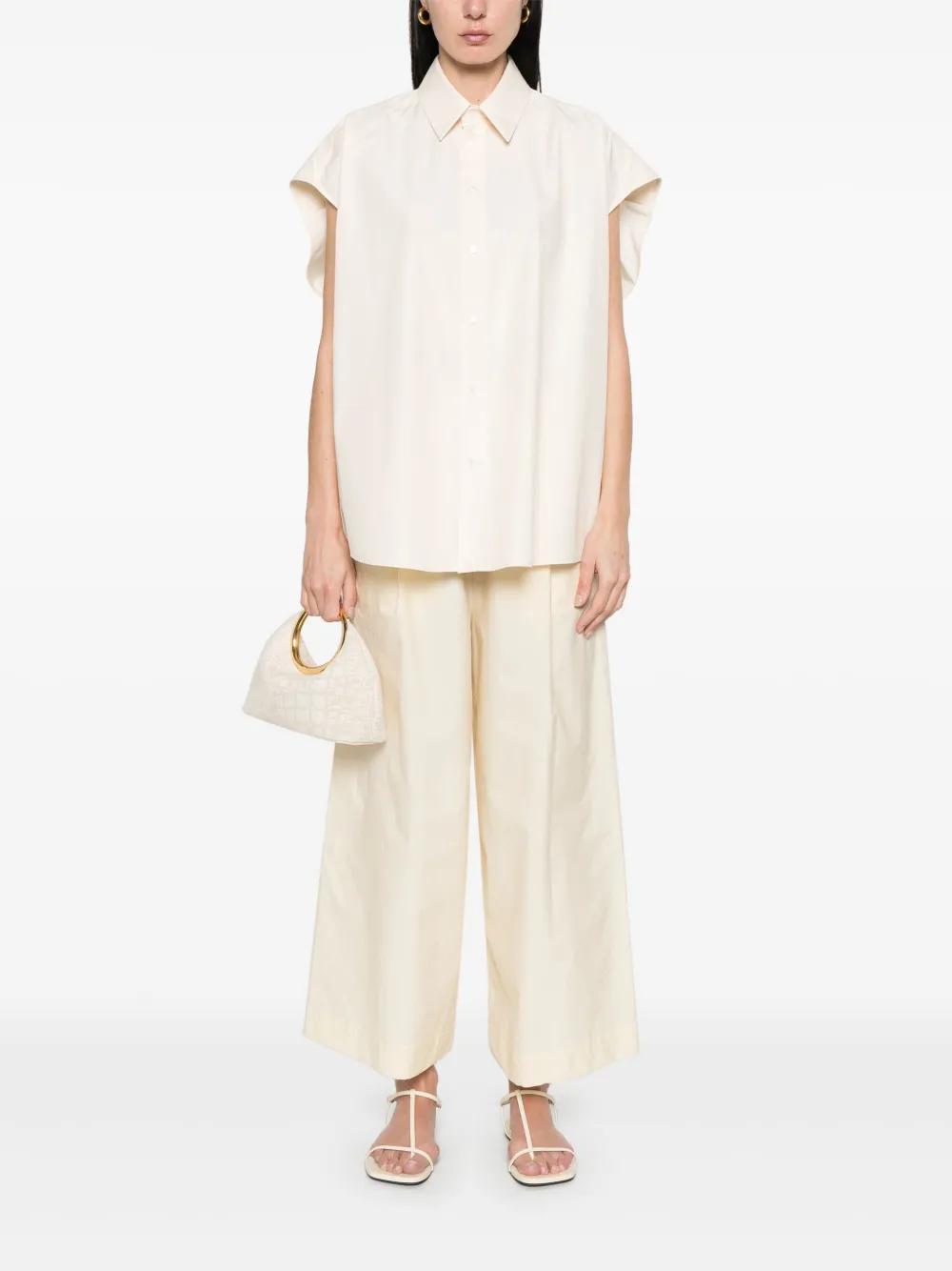 FABIANA FILIPPI Poplin Sleeveless Shirt In Neutral Product Image