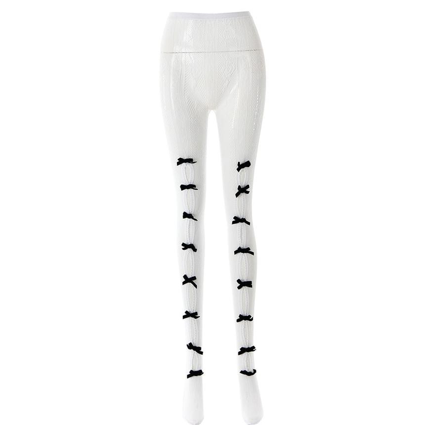 Bow Accent Lace Tights Product Image