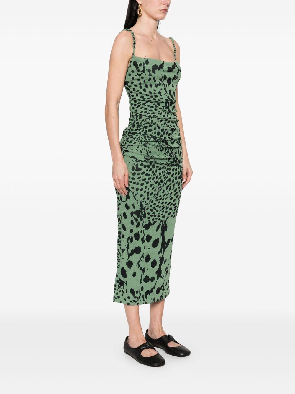 animal-print midi dress  Product Image