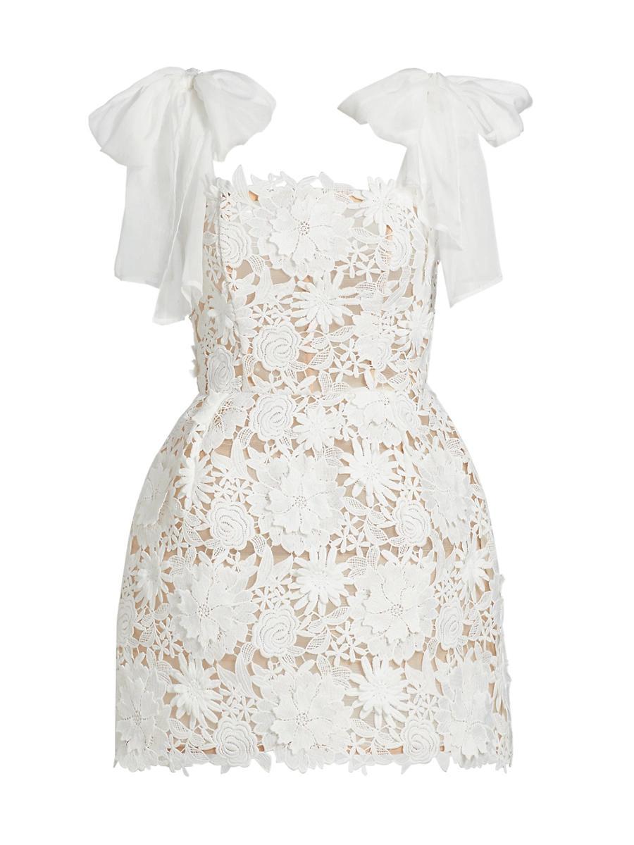 Womens Maia Appliqu Lace Fit & Flare Minidress Product Image